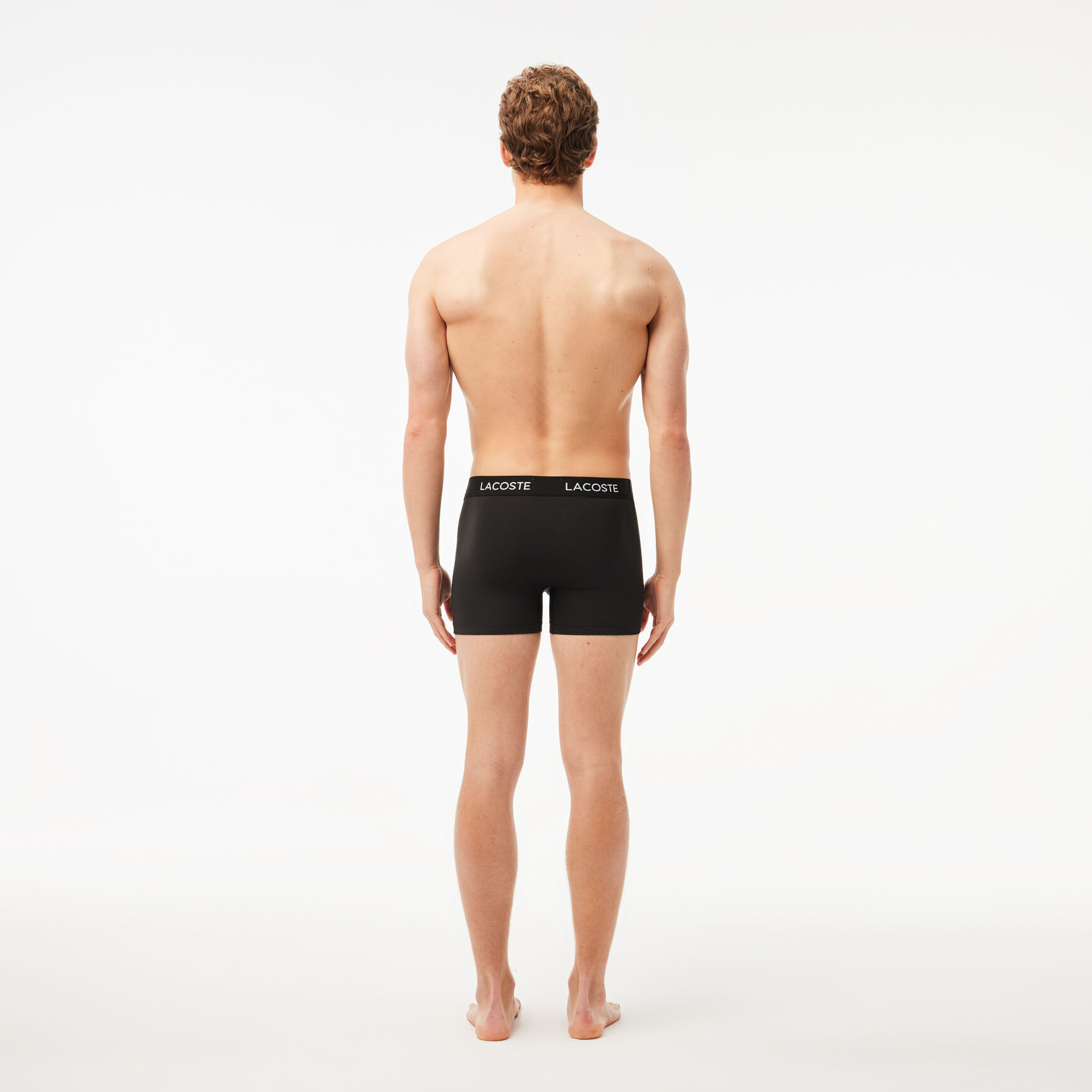 طقم بوكسر لاكوست جيرسيه بوليستر معاد تدويره للرجال، 3 قطع Men's Microfiber Trunk 3-Pack - 5H9623-00-031