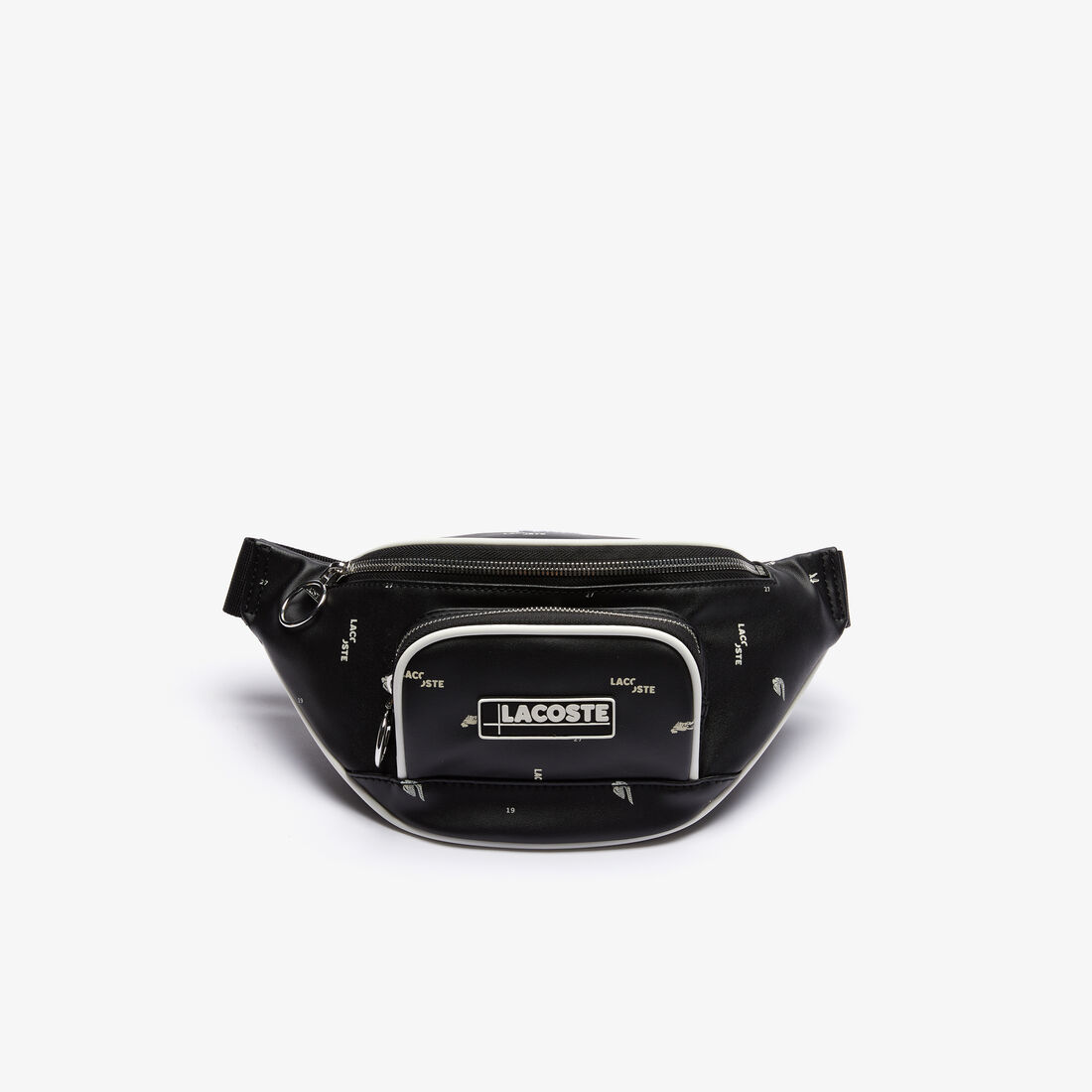 Men's LCST Coated Canvas Print Zippered Fanny Pack Men's LCST Coated Canvas Print Zippered Fanny Pack