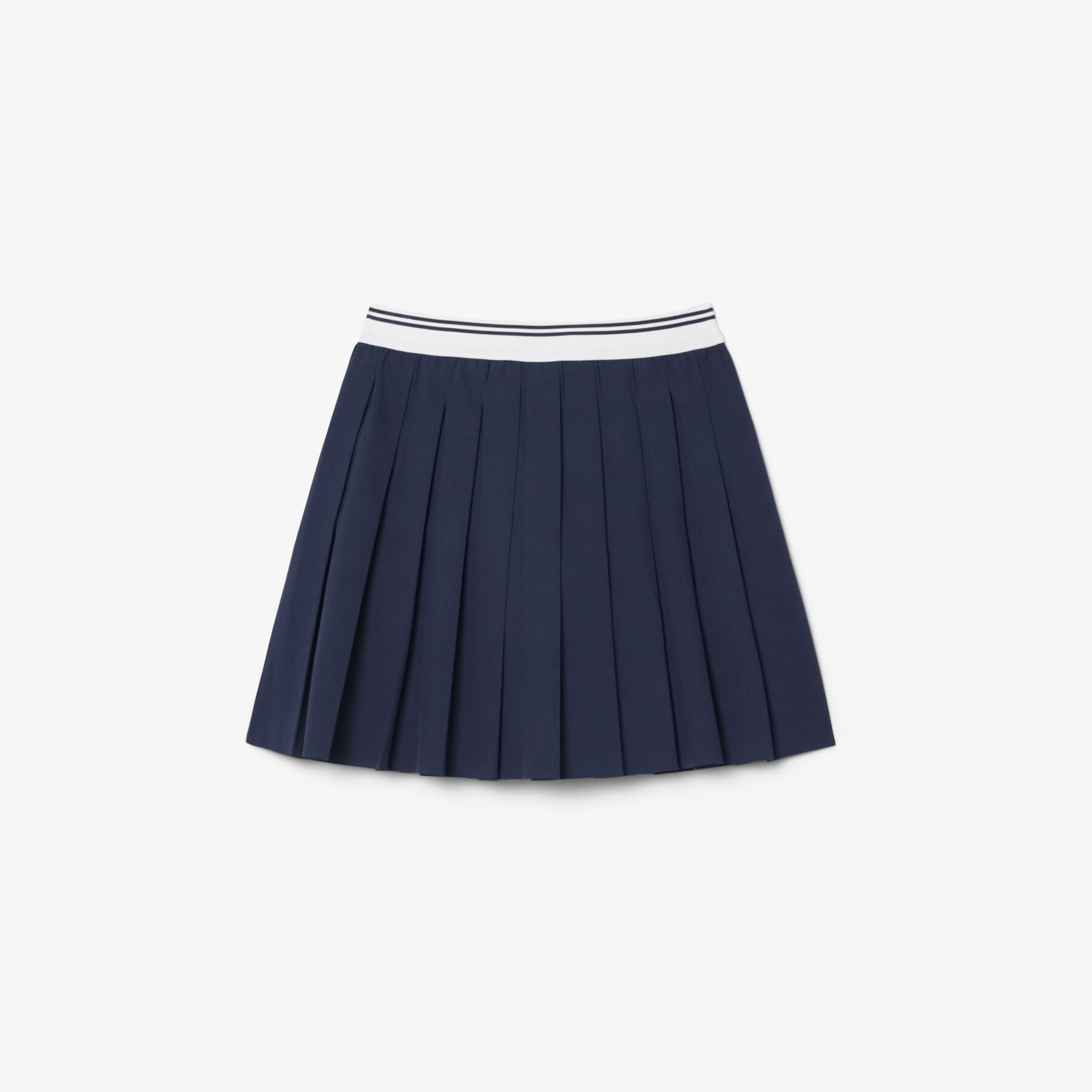 lacoste oxford cotton pleated skirt