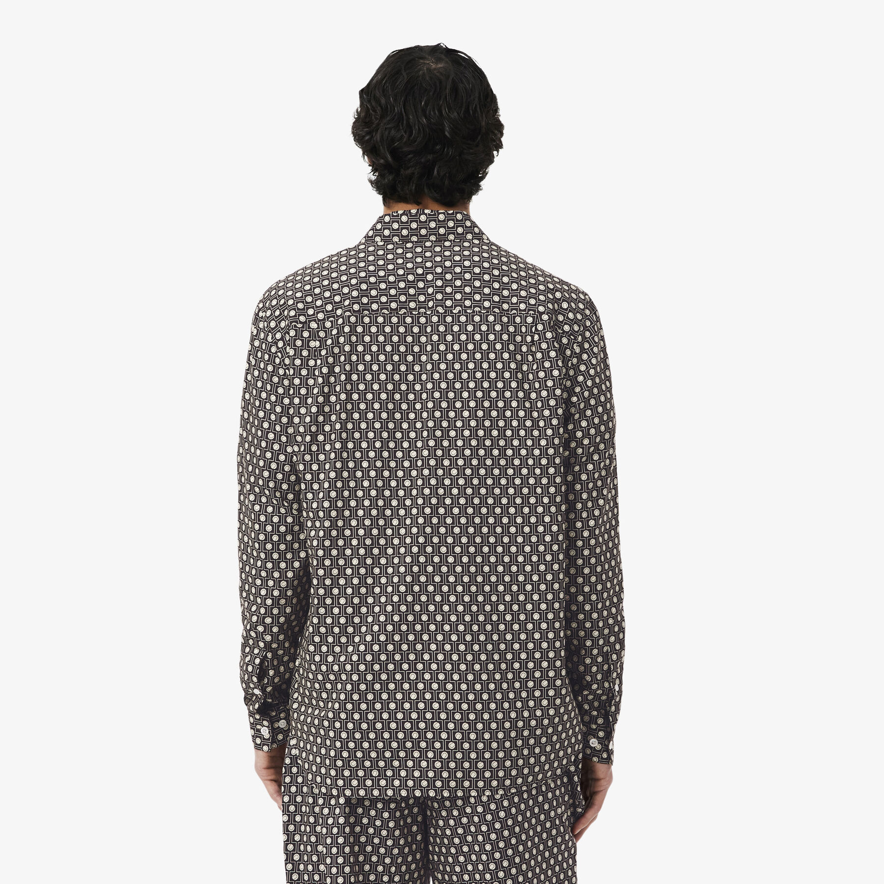 Regular Fit Printed Cotton Shirt lacoste regular fit printed cotton shirt