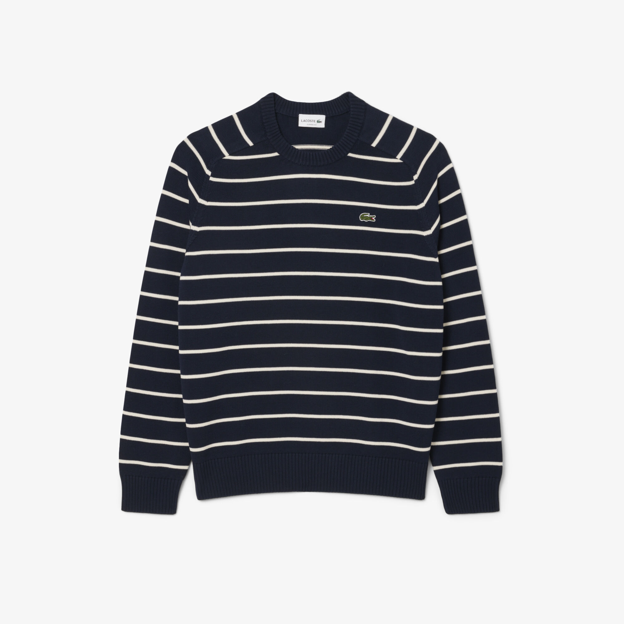 Buy Striped Cotton Crew Neck Sweater | Lacoste UAE
