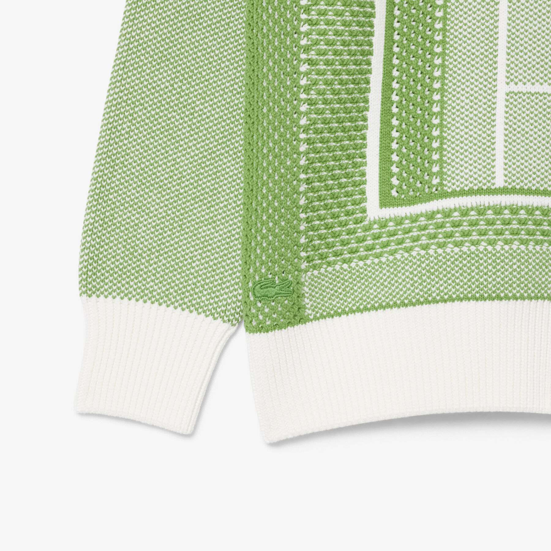 lacoste tennis court graphic jacquard sweater
