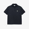 Loose Fit Badge Accent Fleece Polo Shirt - DH1208-00-350