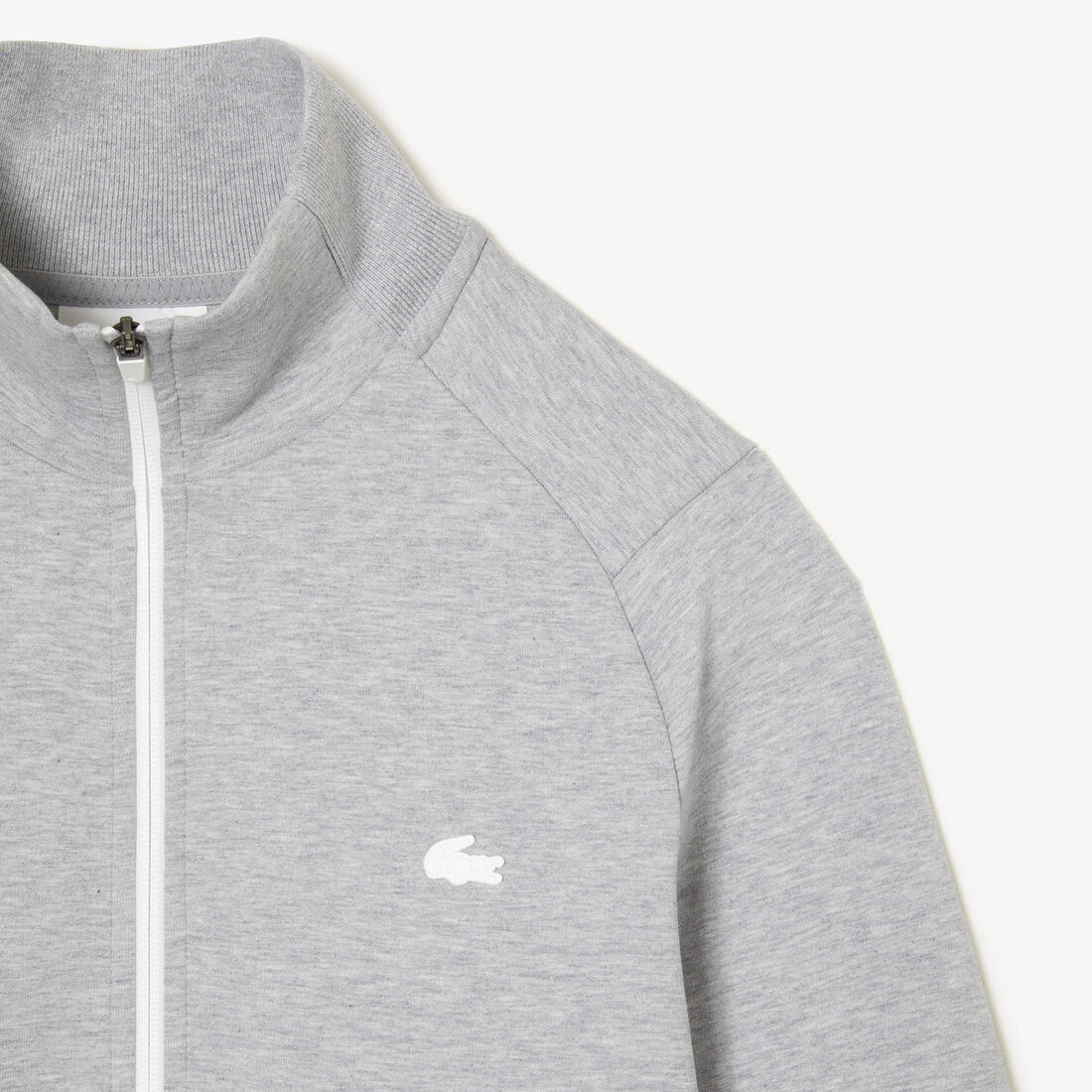 سويت شيرت لاكوست قطن عضوي ناعم للرجال High Neck Zip-Up Sweatshirt - SH2702-00-CCA