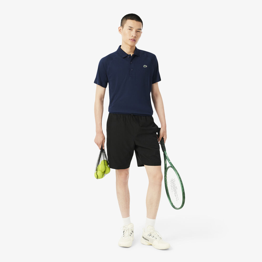 Regular Fit UV Protect Polo Shirt Men's Lacoste SPORT Breathable Run-Resistant Interlock Polo Shirt - DH3201-00-166