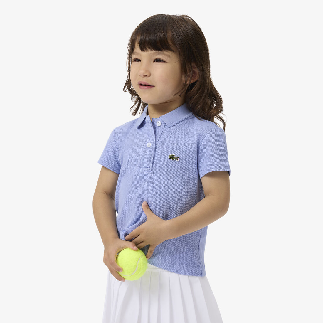Scalloped Collar Pique Polo Shirt - PJ0968-00-5QD