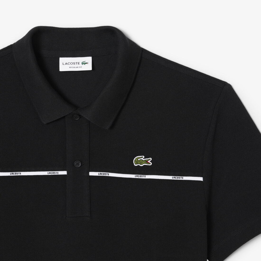 تيشيرت بولو L.12.12 بقصة عادية وتفاصيل شعارية Regular Fit Logo Trim L.12.12 Polo Shirt - PH9863-00-031