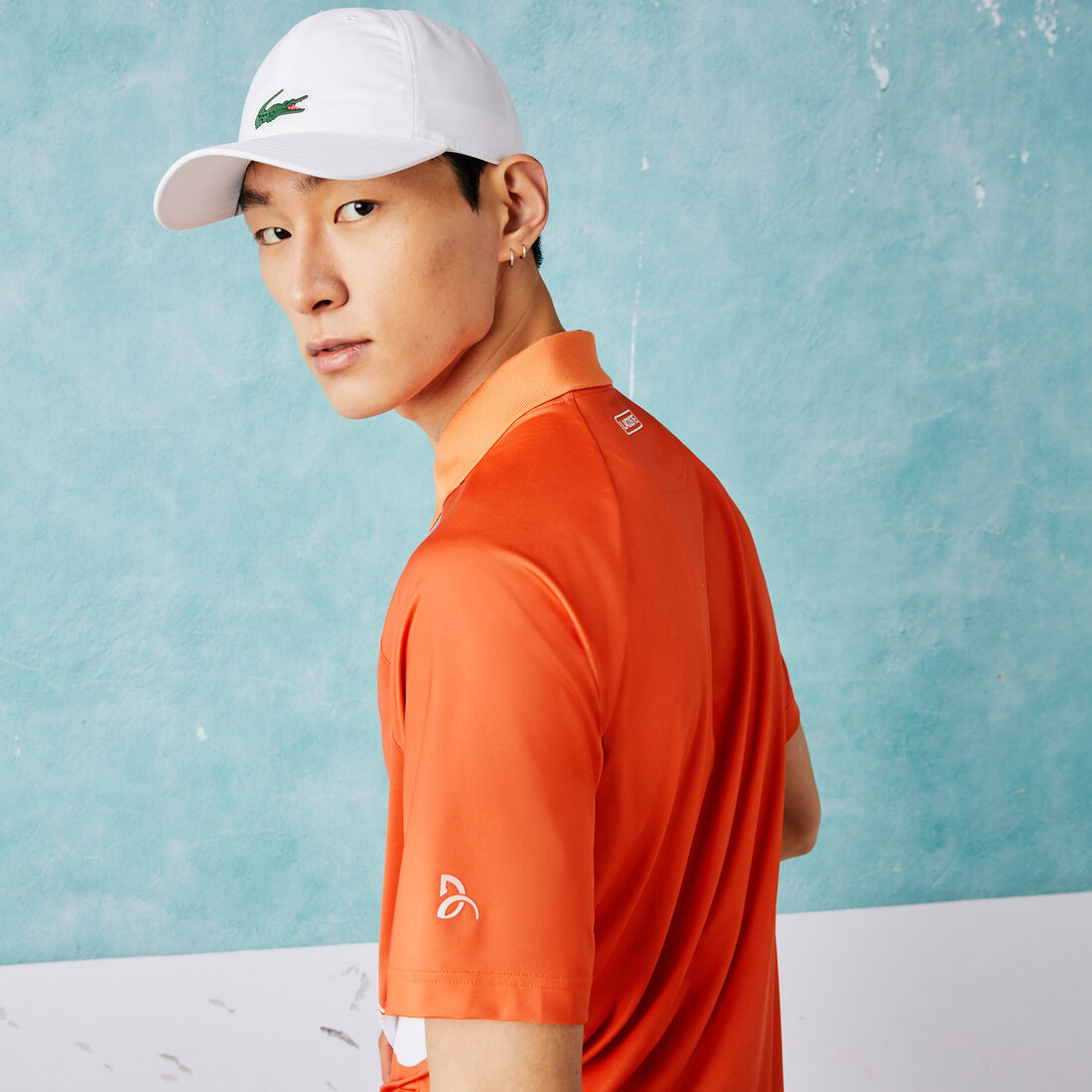 تيشيرت بولو مطاطي مطبوع للرجال مجموعة Lacoste SPORT x Novak Djokovic تيشيرت بولو مطاطي مطبوع للرجال مجموعة Lacoste SPORT x Novak Djokovic