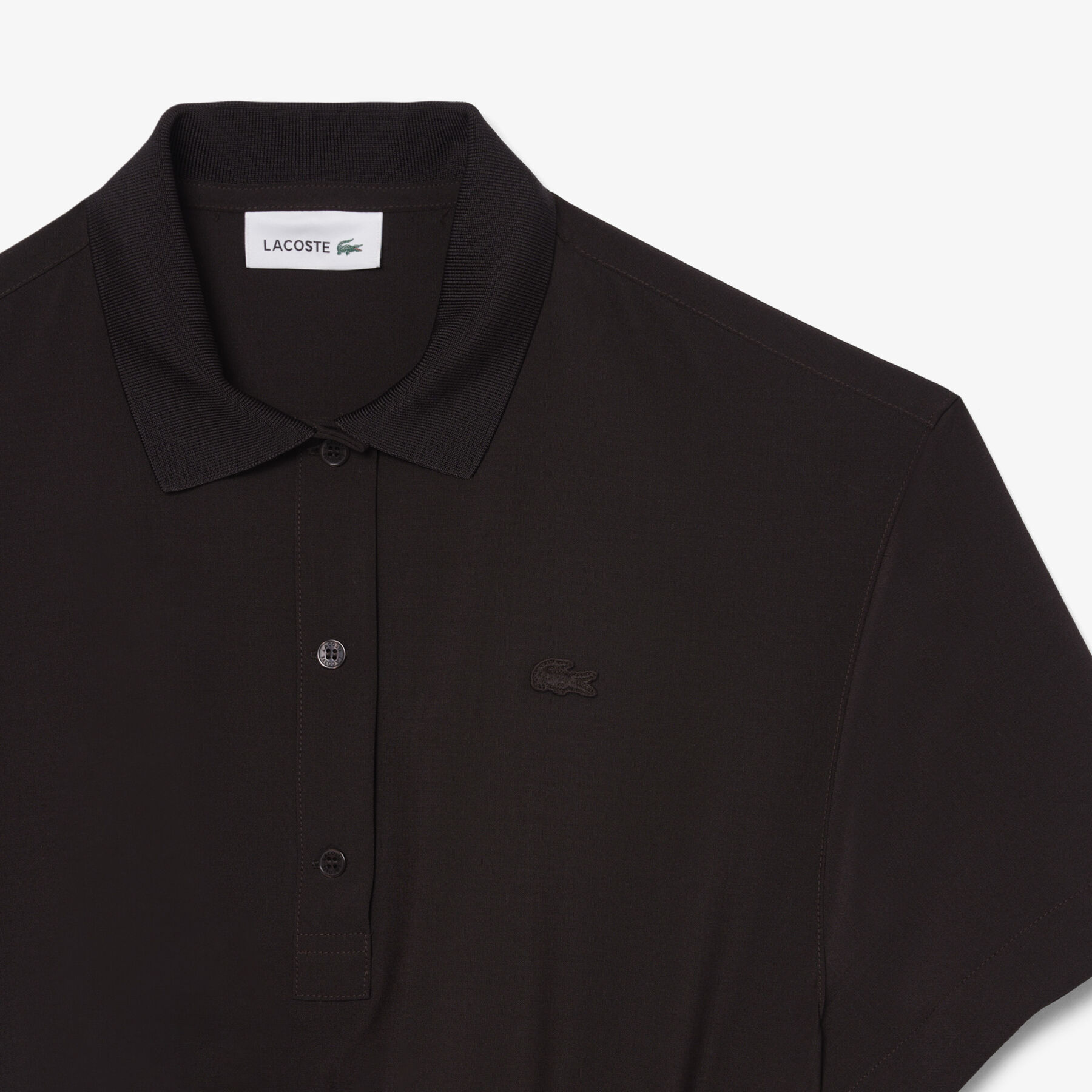 lacoste wool blend pleated polo dress