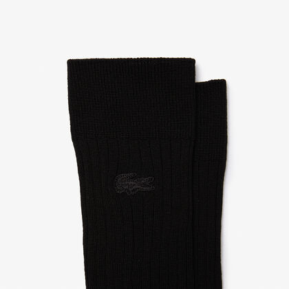 Unisex High-cut Ribbed Cotton Socks Two-pack