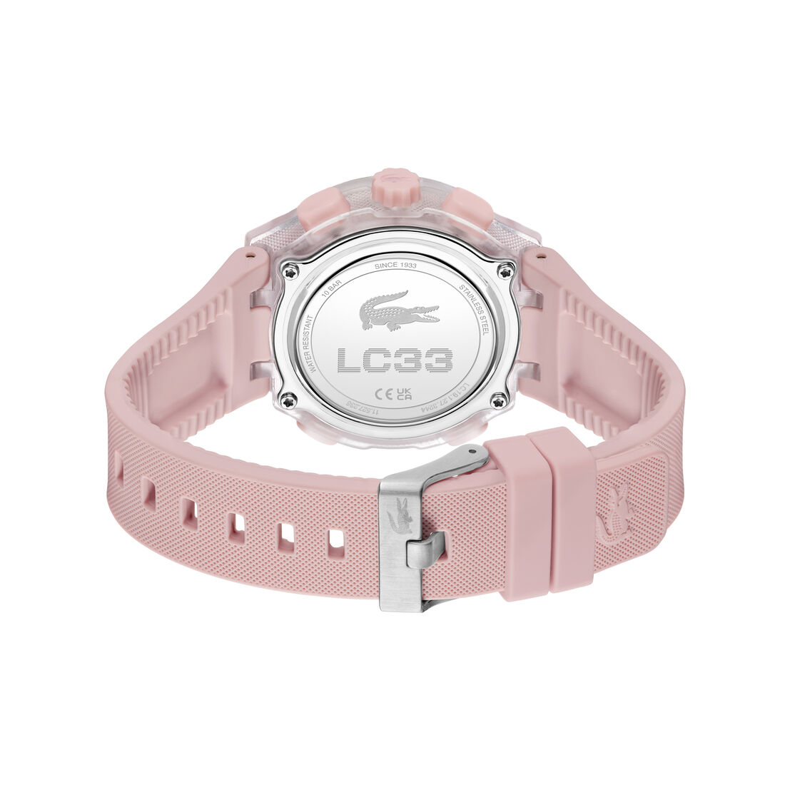 ساعة بسوار سيليكون وردي للسيدات Pink Silicone Strap Women's Watch - 2001494-PINK