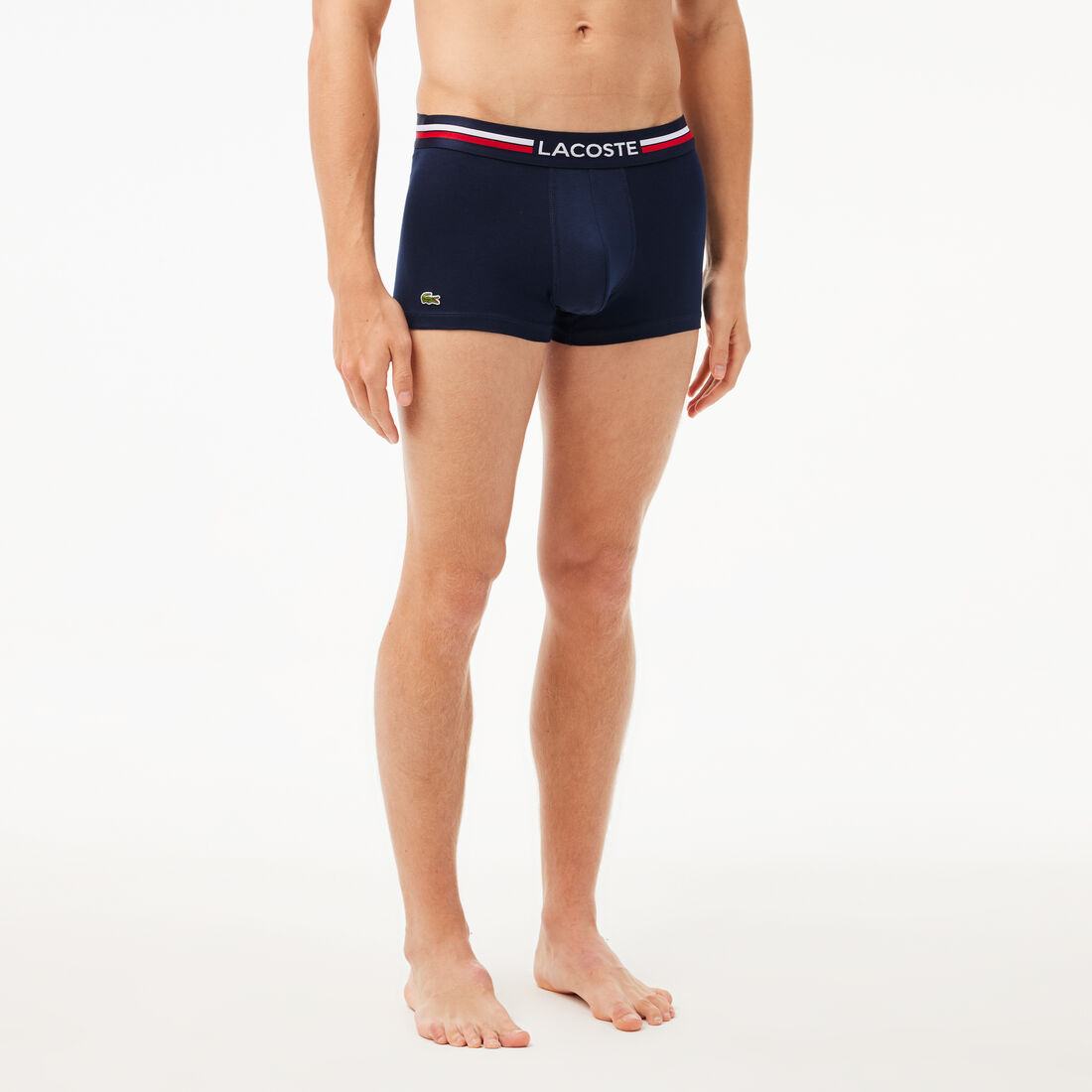 طقم بوكسر بحزام خصر بثلاثة ألوان وشعار الماركة، 3 قطع Pack Of 3 Iconic Trunks With Three-Tone Waistband - 5H3386-00-W34