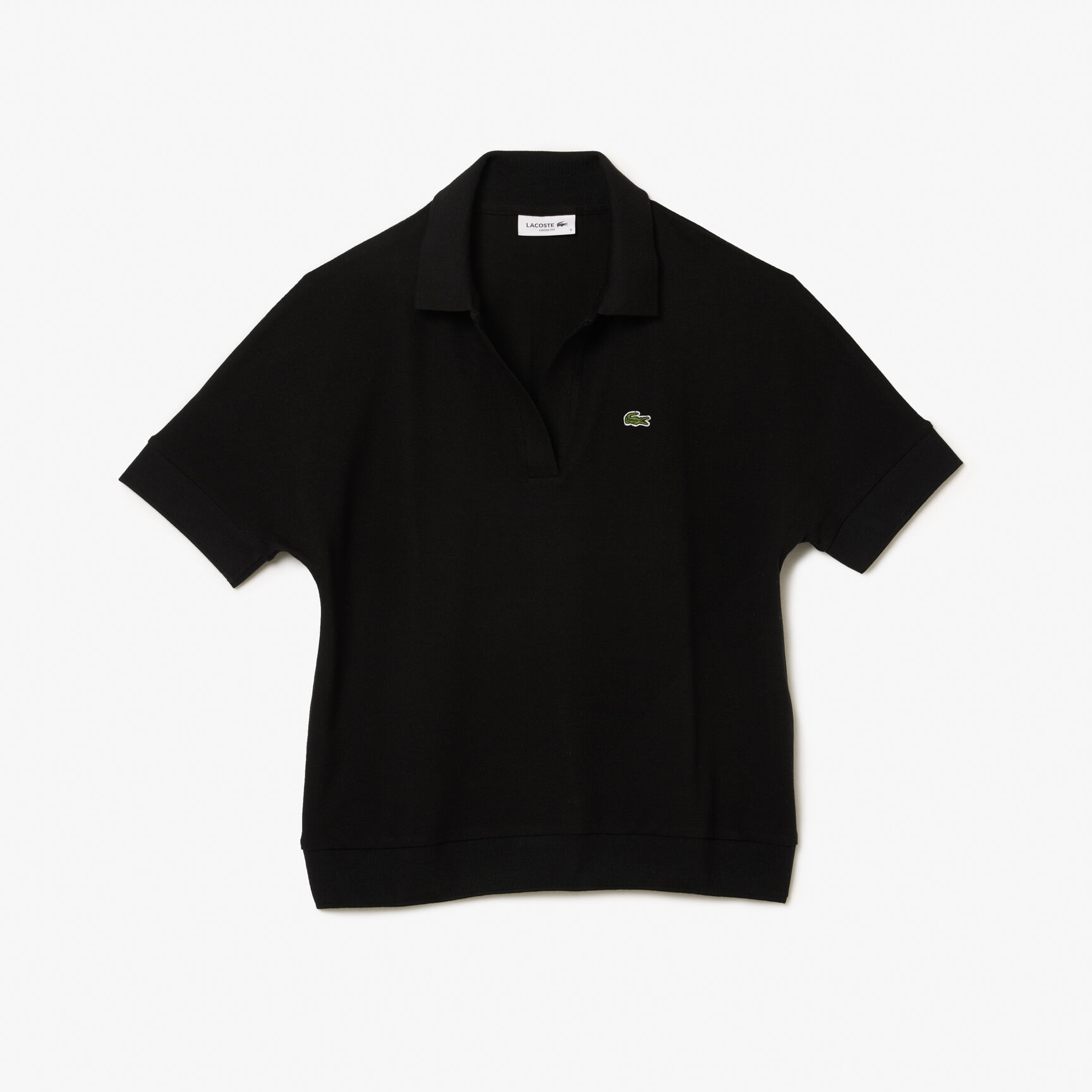 Open Neck Fluid Pique Polo Shirt - PF0504-00-031