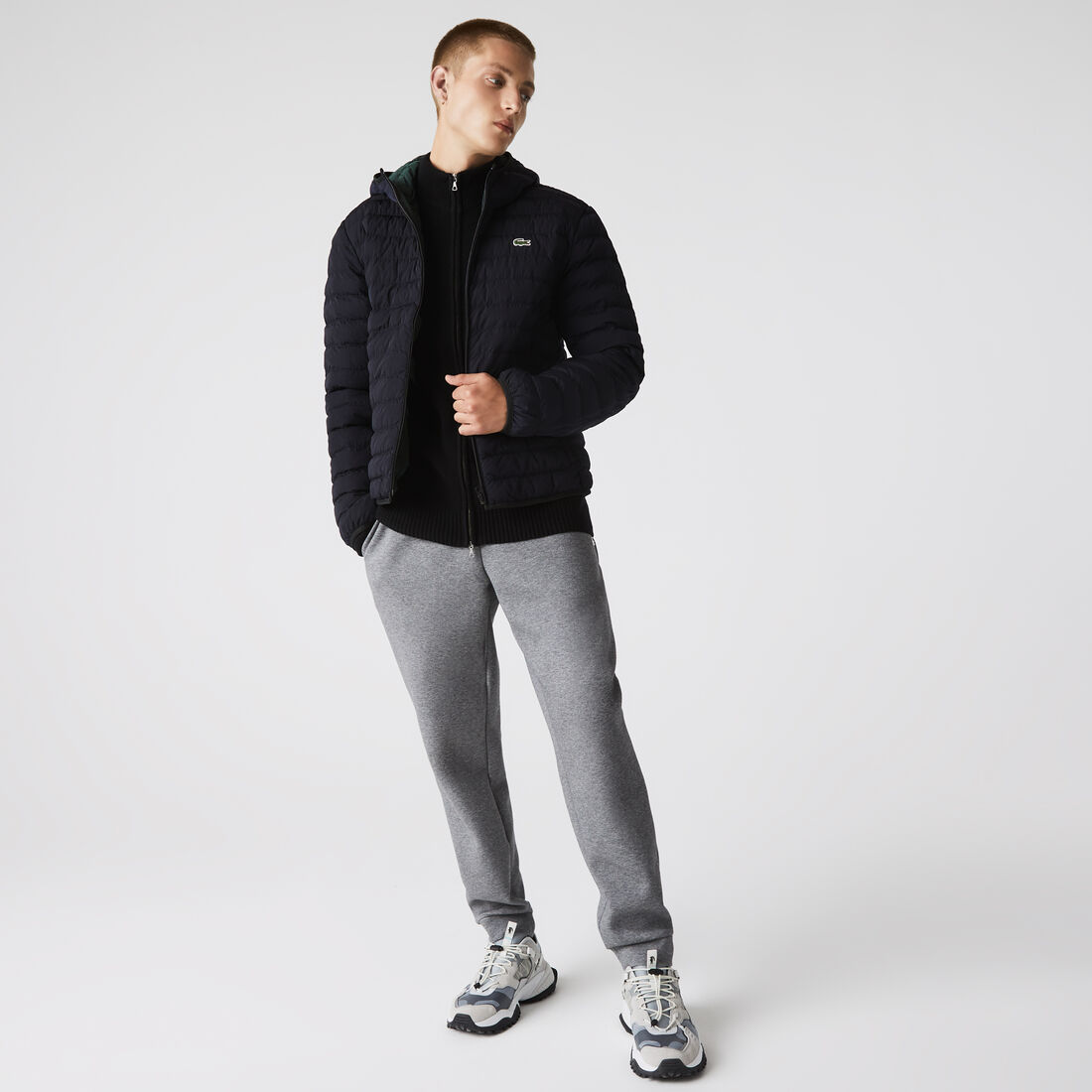 جاكيت منفوخ قابل للطي بقماش خفيف الوزن مقاوم للماء وغطاء رأس للرجال جاكيت منفوخ قابل للطي بقماش خفيف الوزن مقاوم للماء وغطاء رأس للرجال