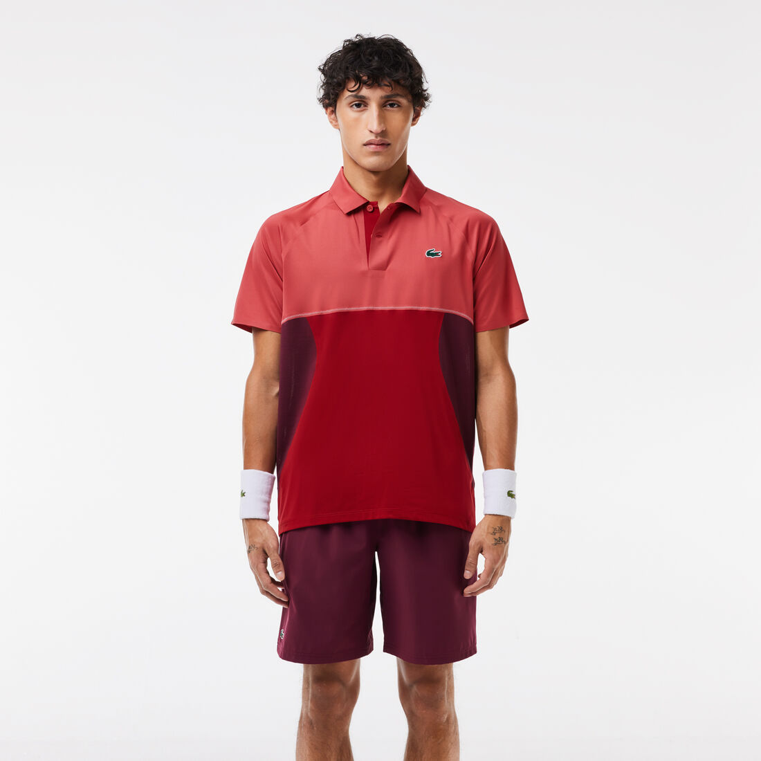 قميص بولو للتنس من لاكوست × نوفاك ديوكوفيتش فائق الجفاف Lacoste x Novak Djokovic Ultra-Dry Tennis Polo Shirt - DH7360-00-IIU