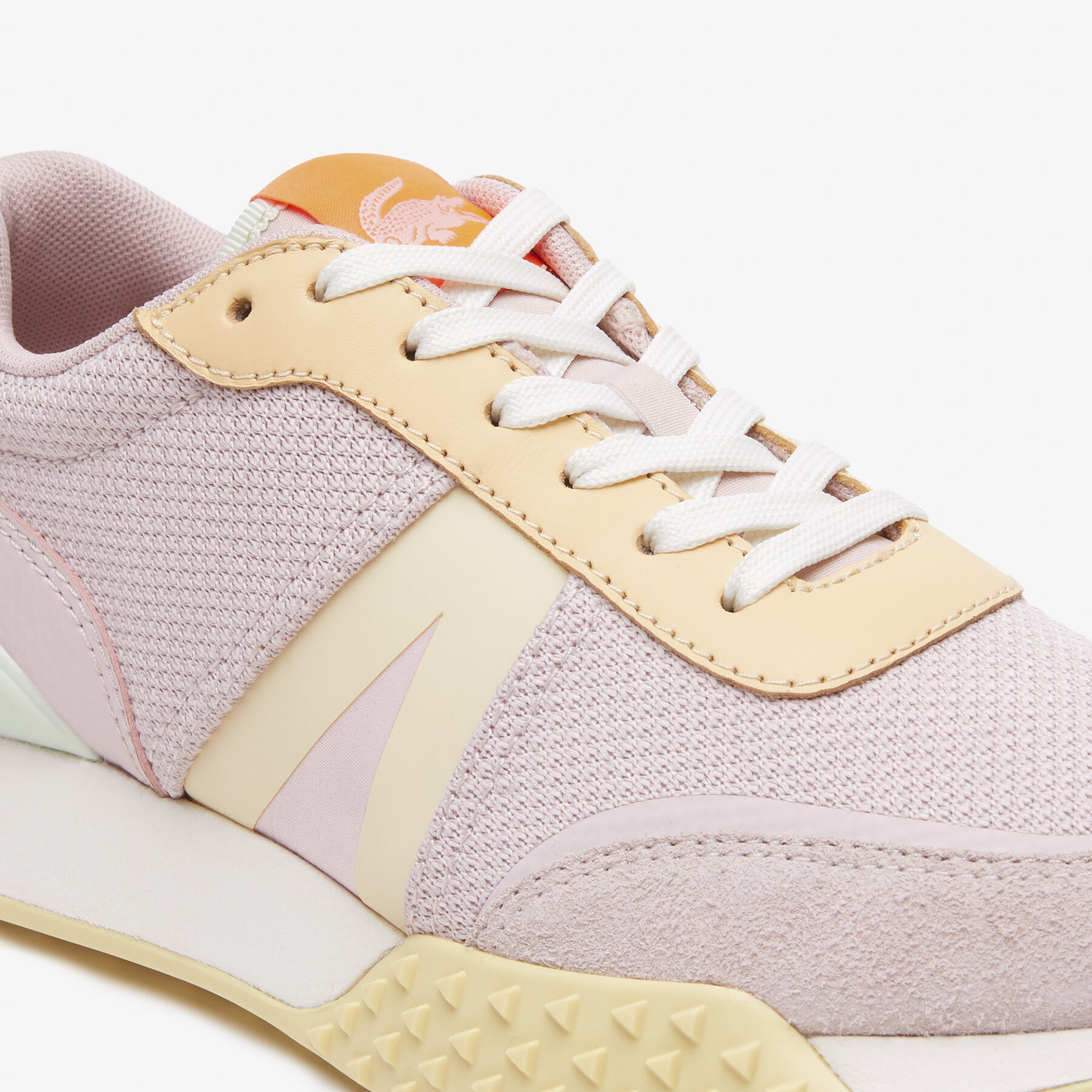 Women's Lacoste L-Spin Deluxe Leather Colour-Block Trainers women s lacoste l spin deluxe leather colour block trainers
