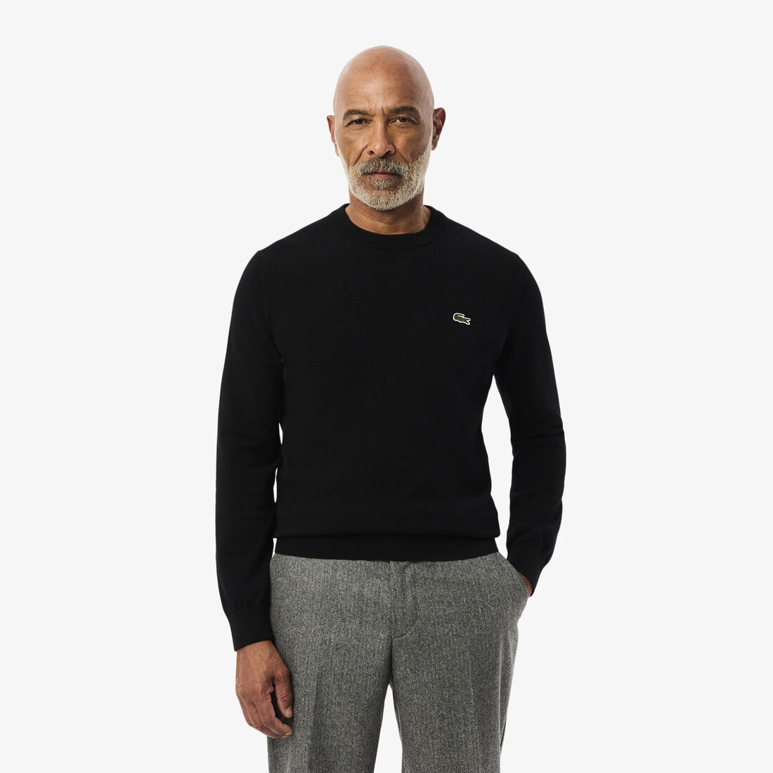 Monochrome Cotton Crew Neck Sweater - AH1985-00-031