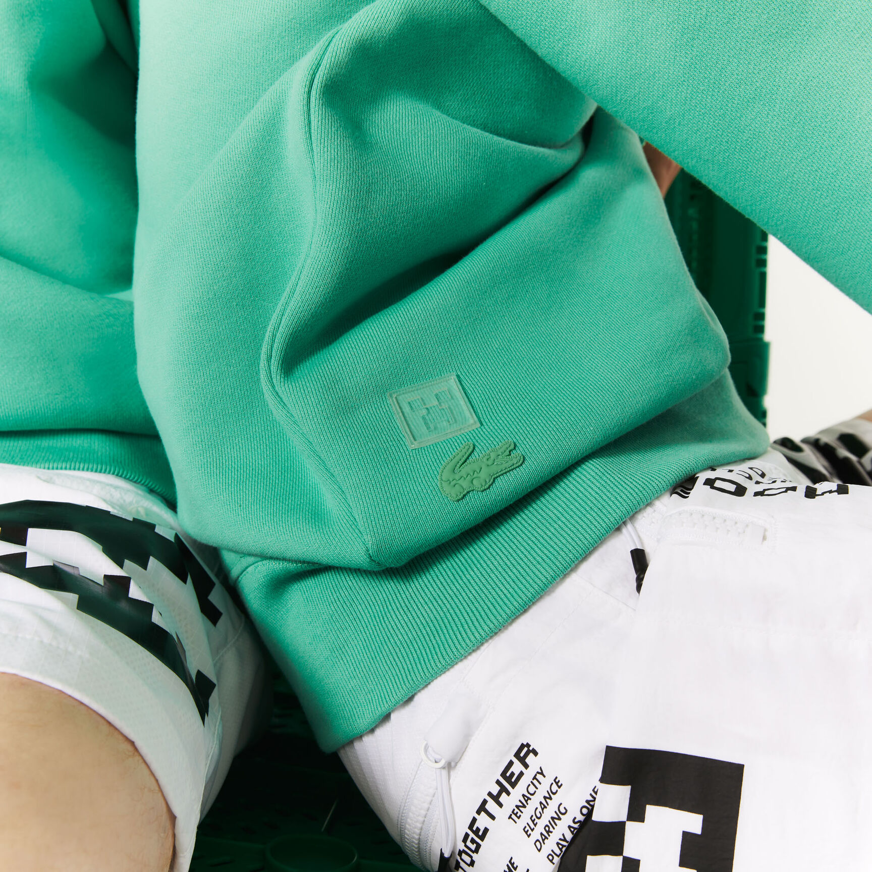 Unisex Lacoste x Minecraft Hooded Cotton Fleece Hoodie