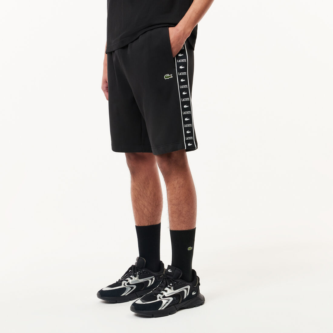 Logo Stripe Fleece Jogger Shorts Logo Stripe Fleece Jogger Shorts - GH7397-00-031