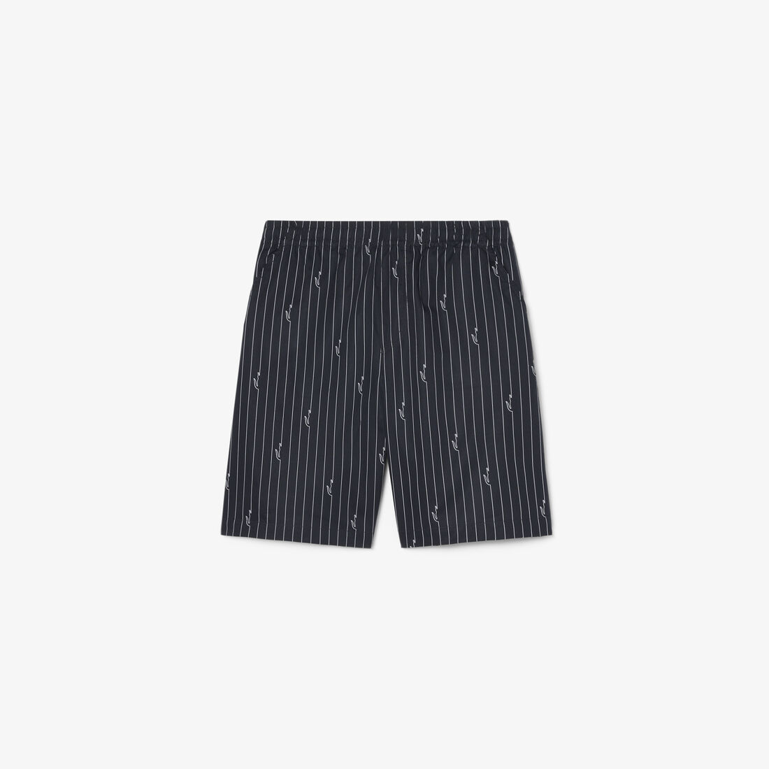 Crocodile Print Stripe Cotton Shorts - GH1964-00-IY8