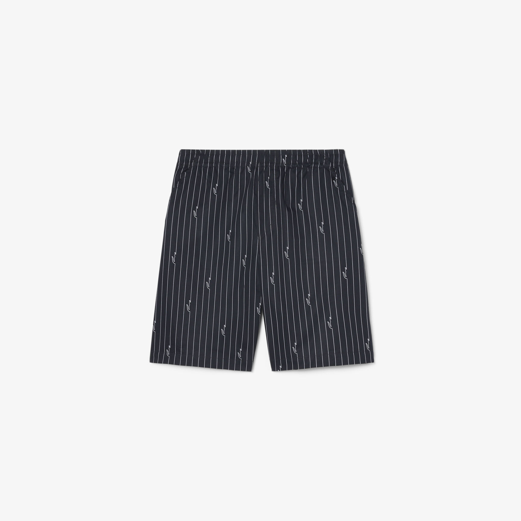 Crocodile Print Stripe Cotton Shorts - GH1964-00-IY8