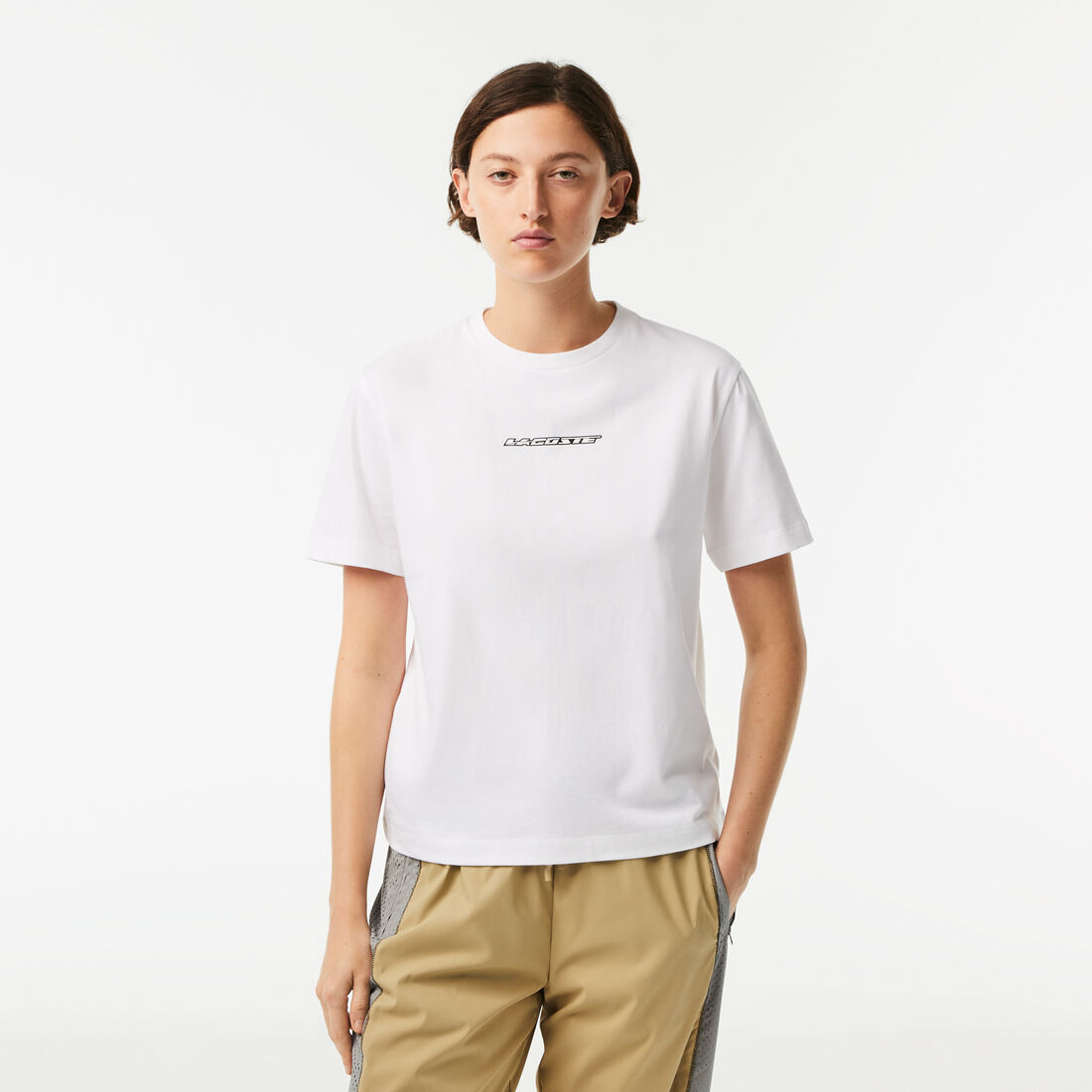 Women’s Lacoste Jersey Contrast Print T-shirt