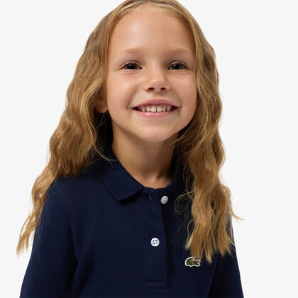 Long Sleeved Stretch Pique Polo Dress Long Sleeved Stretch Pique Polo Dress