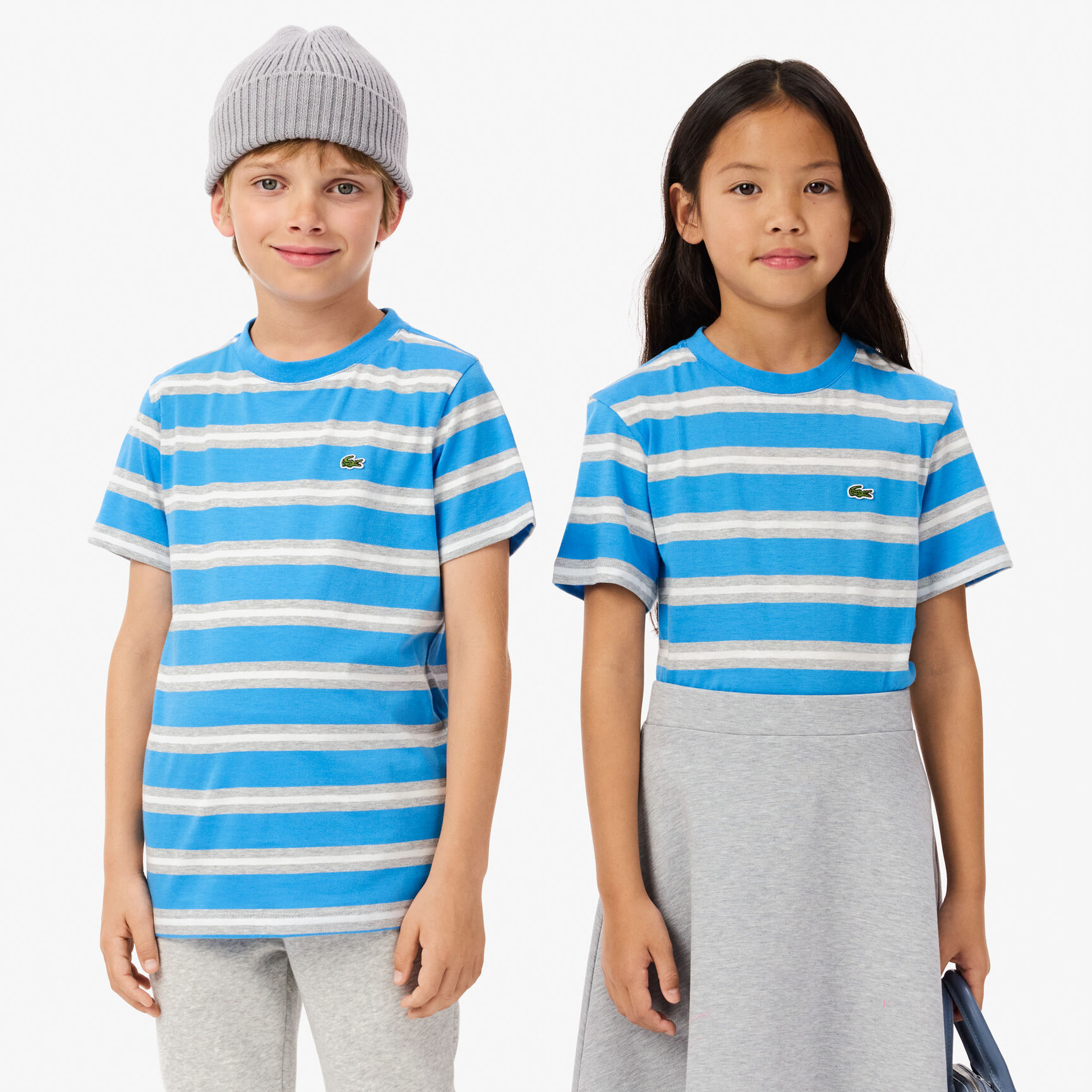 Kids' Lacoste Stripe Print Cotton Jersey T-shirt Kids' Lacoste Stripe Print Cotton Jersey T-shirt - TJ7122-00-IAI