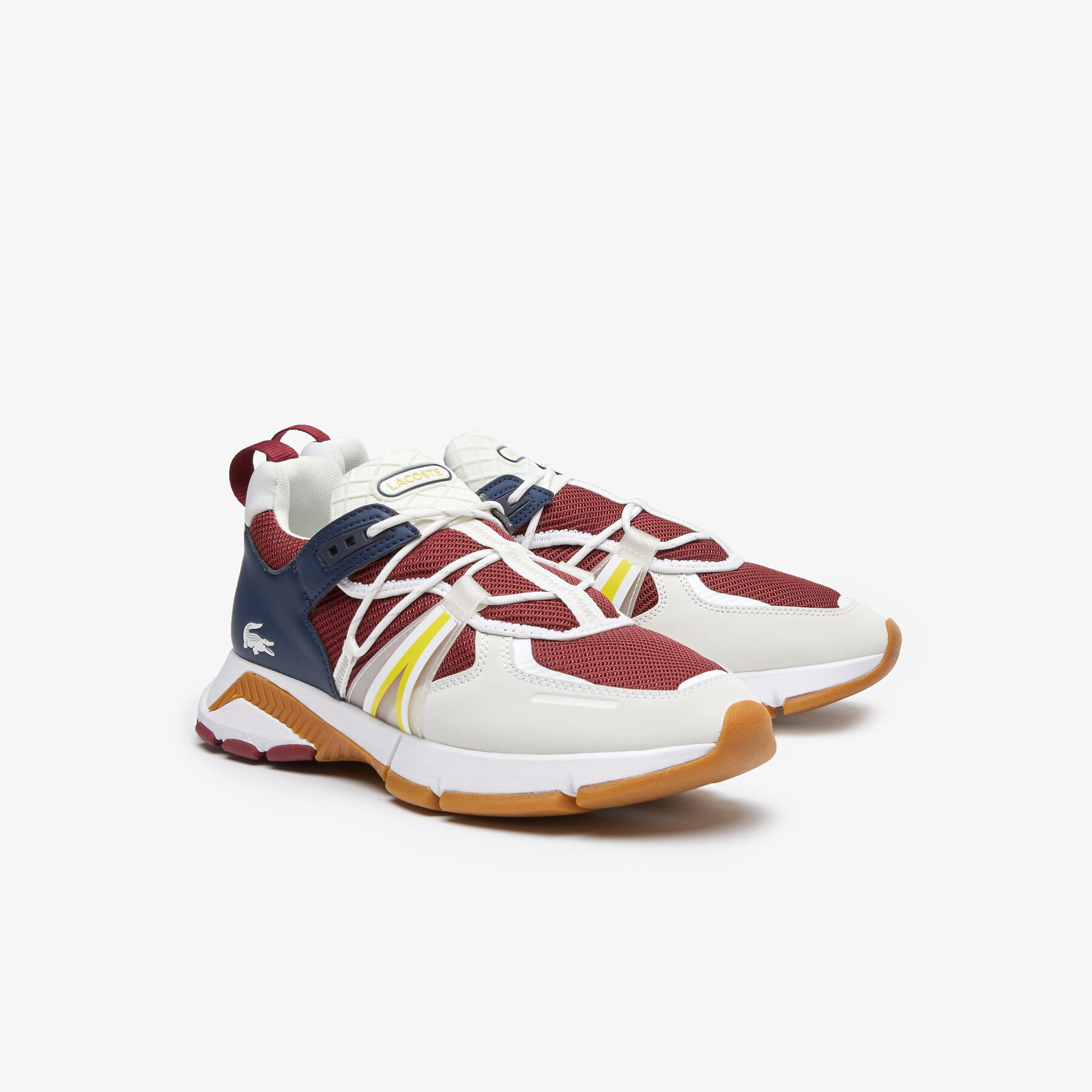 سنيكرز لاكوست L003 قماش مقسم بألوان للرجال سنيكرز لاكوست l003 قماش مقسم بألوان للرجال