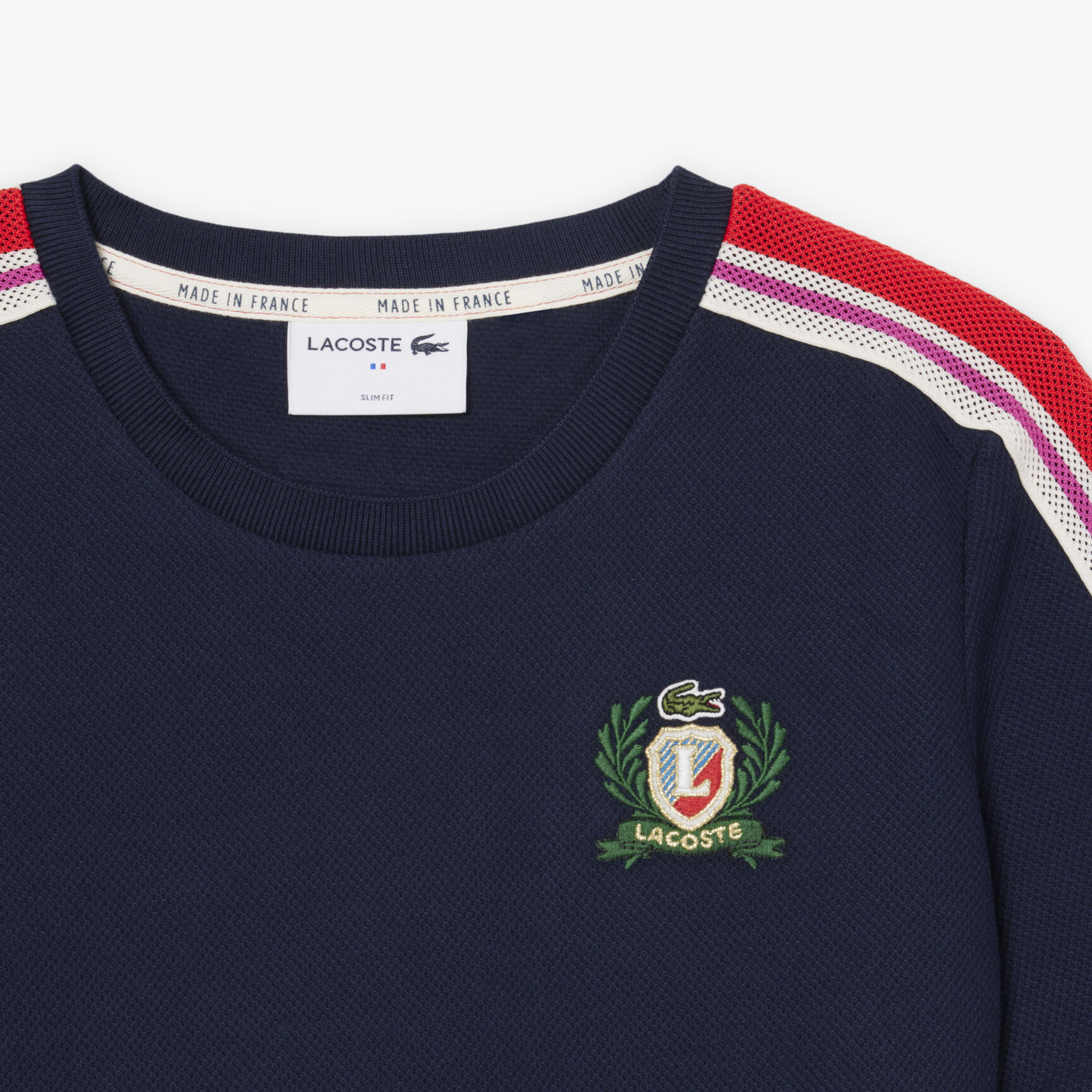 تيشيرت بيكيه منسوج صناعة فرنسية French Made Textured Pique T-shirt - TF9630-00-166