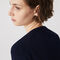 lacoste women s v neck loose organic cotton sweater