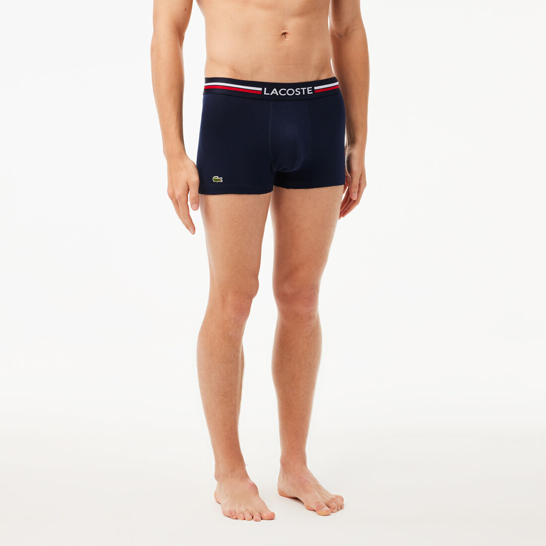 طقم بوكسر بحزام خصر بثلاثة ألوان وشعار الماركة، 3 قطع Pack Of 3 Iconic Trunks With Three-Tone Waistband - 5H3413-00-525