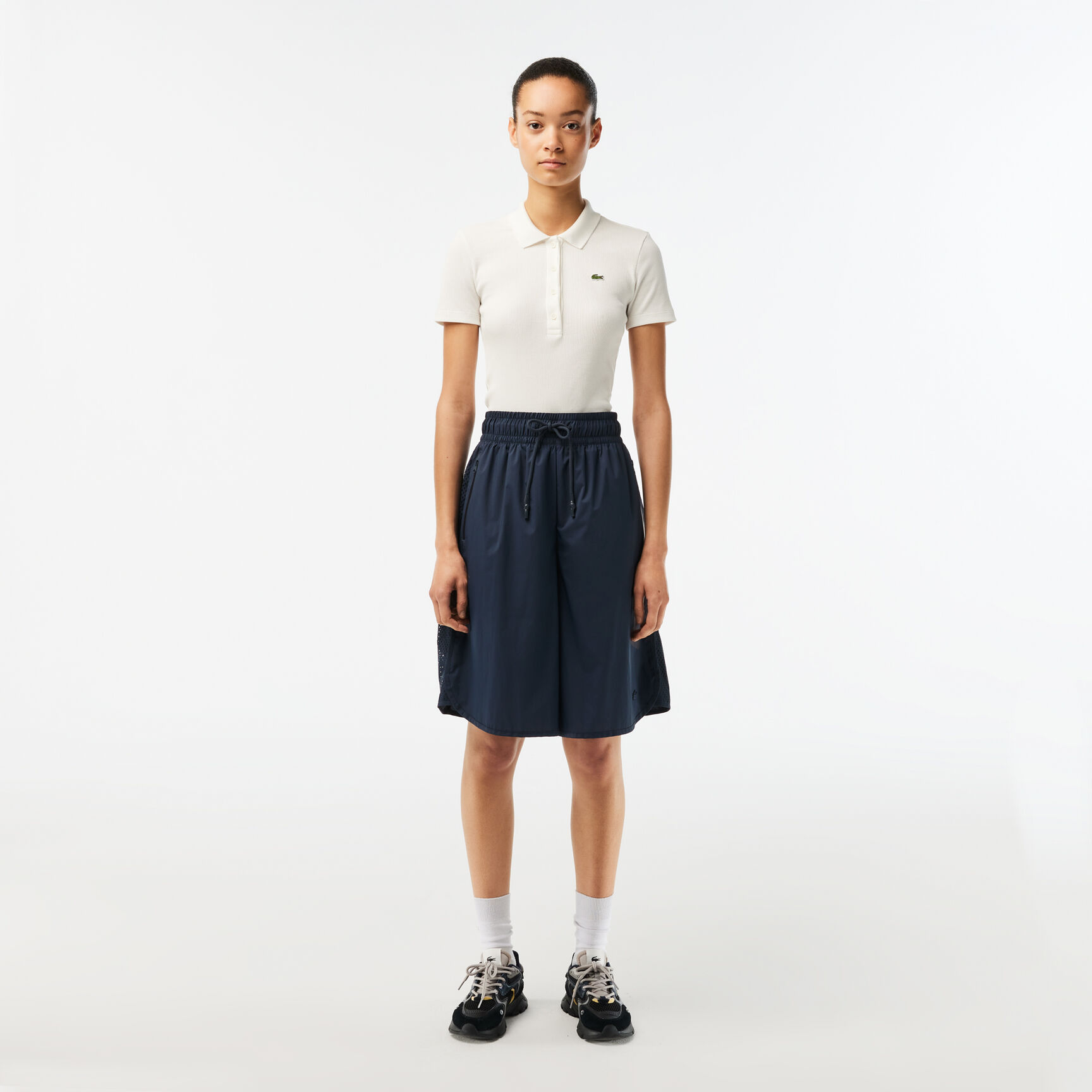 Women’s Lacoste Two-Tone Taffeta Bermuda Shorts - FF5875-00-XIE