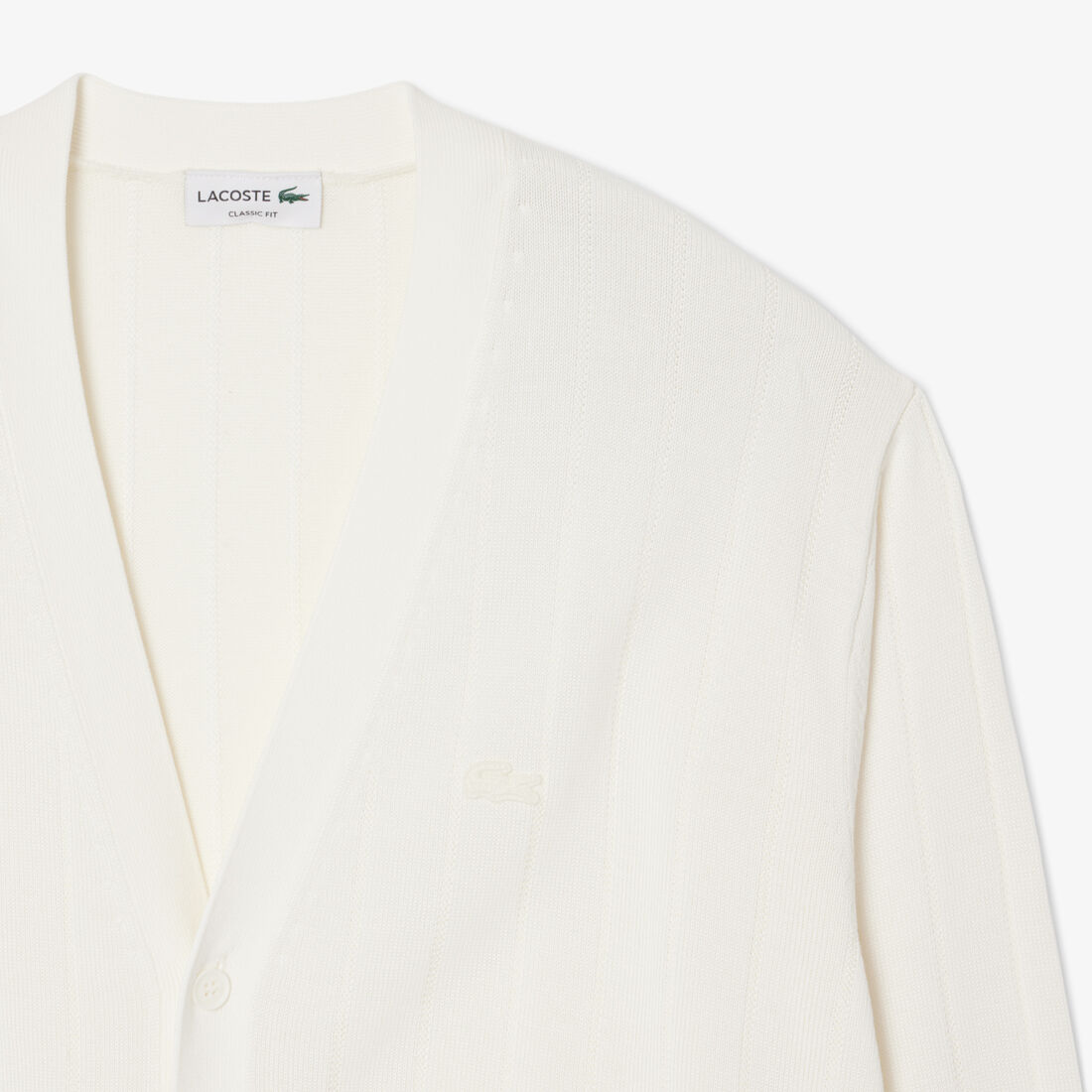 كارديغان محبوك بتصميم مضلع انسيابي. Fluid Rib Knit Cardigan - AH5338-00-70V