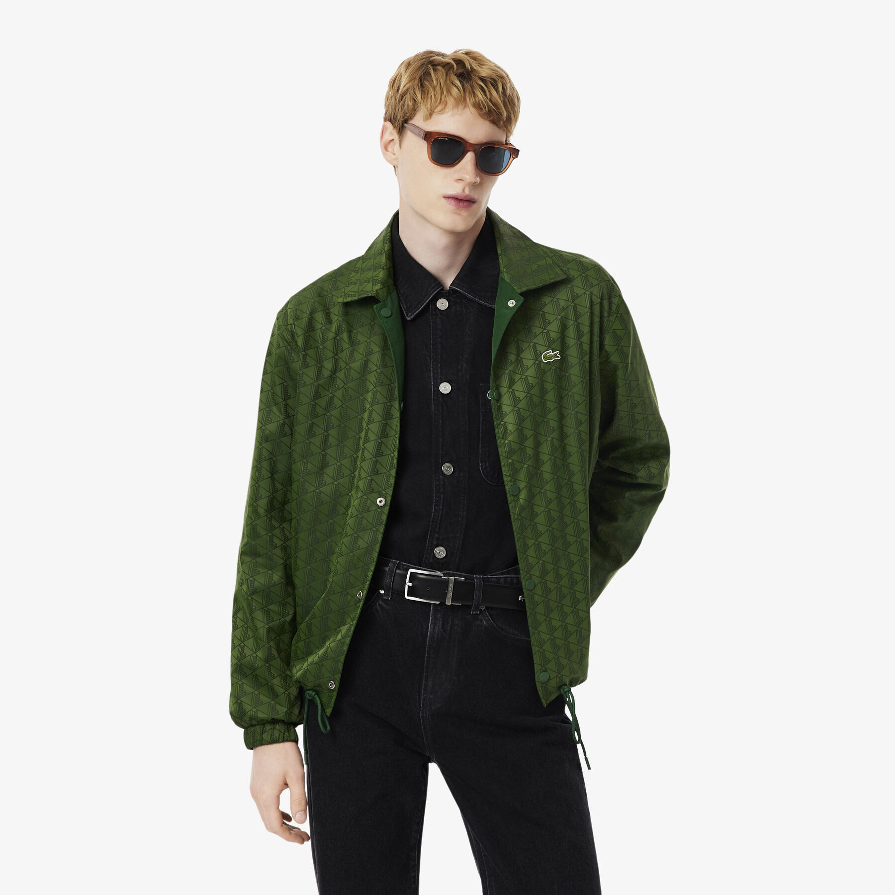 Reversible Bi Material Monogram Jacket lacoste reversible bi material monogram jacket