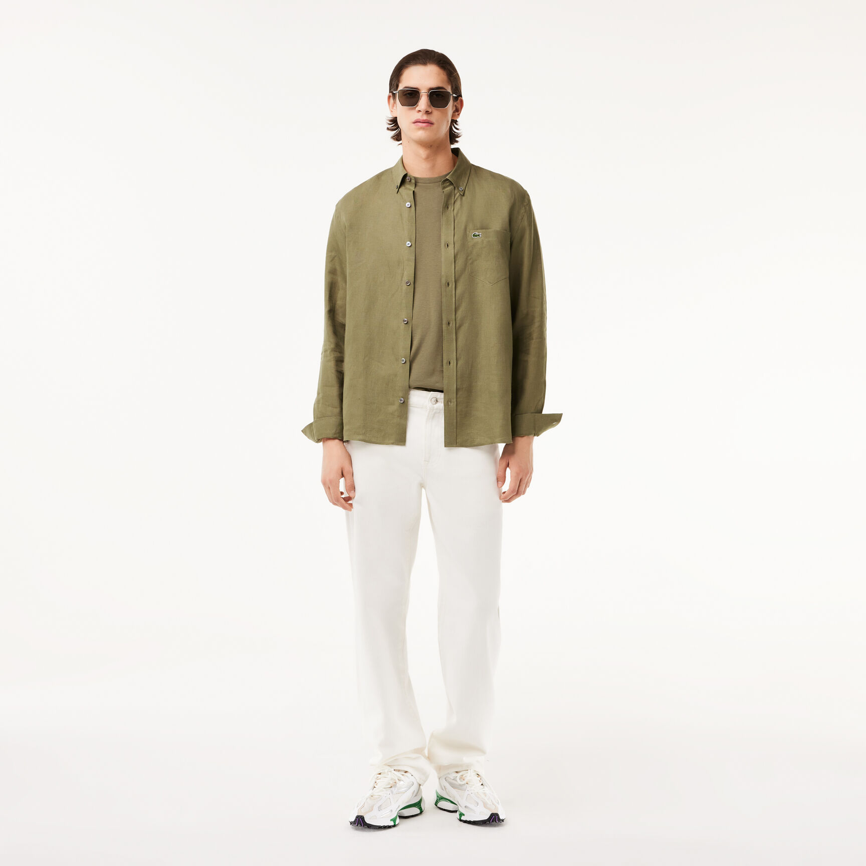 Regular Fit Linen Shirt Men's Lacoste Linen Shirt - CH5692-00-316