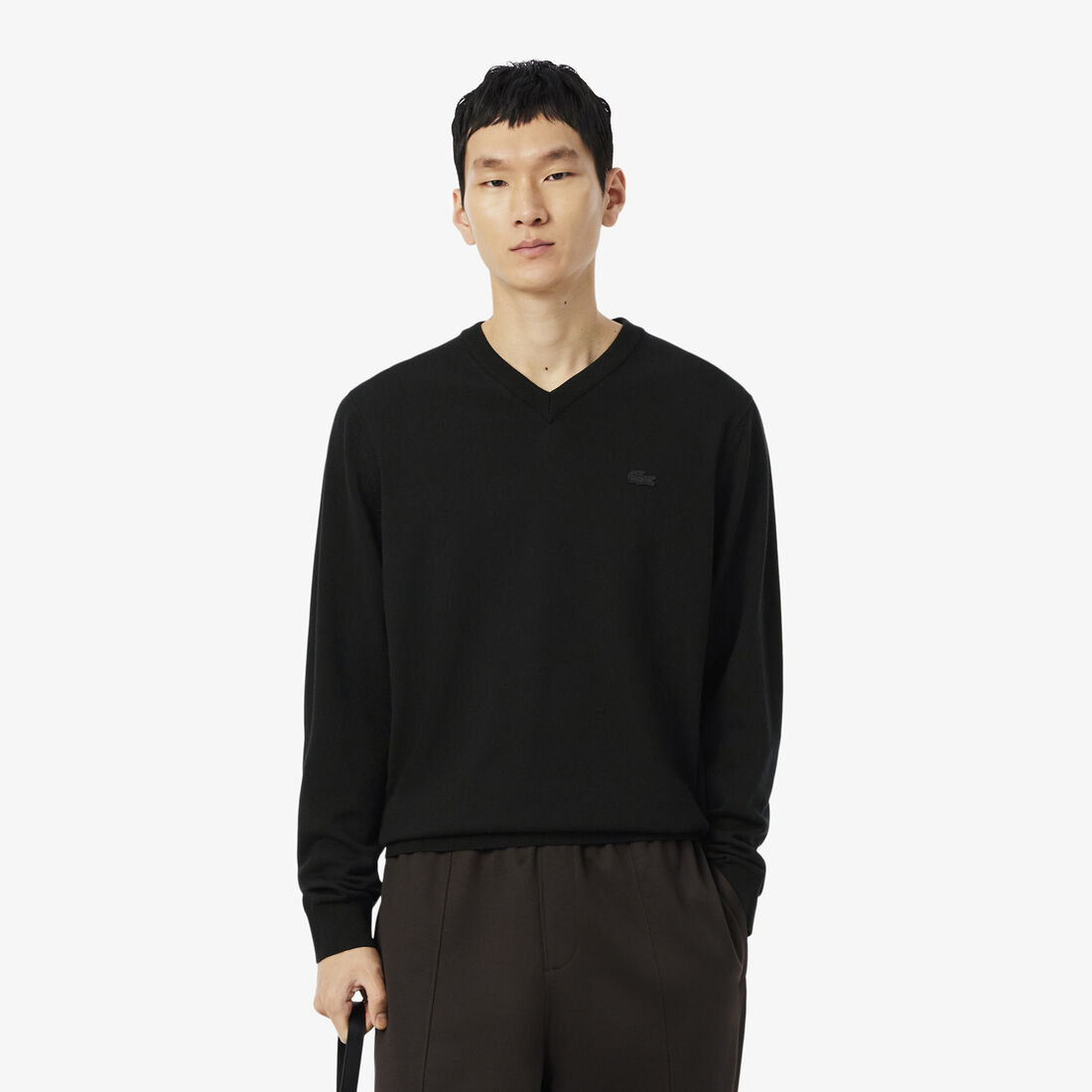 Men's V-Neck Merino Wool Sweater - AH1990-00-031