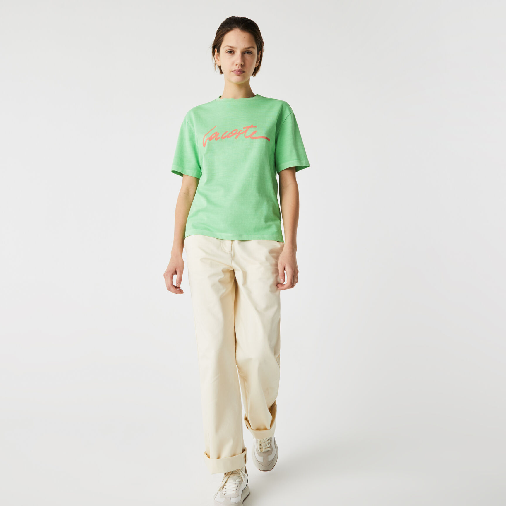 Women’s Crew Neck Print Lettering Cotton T-shirt Women’s Crew Neck Print Lettering Cotton T-shirt