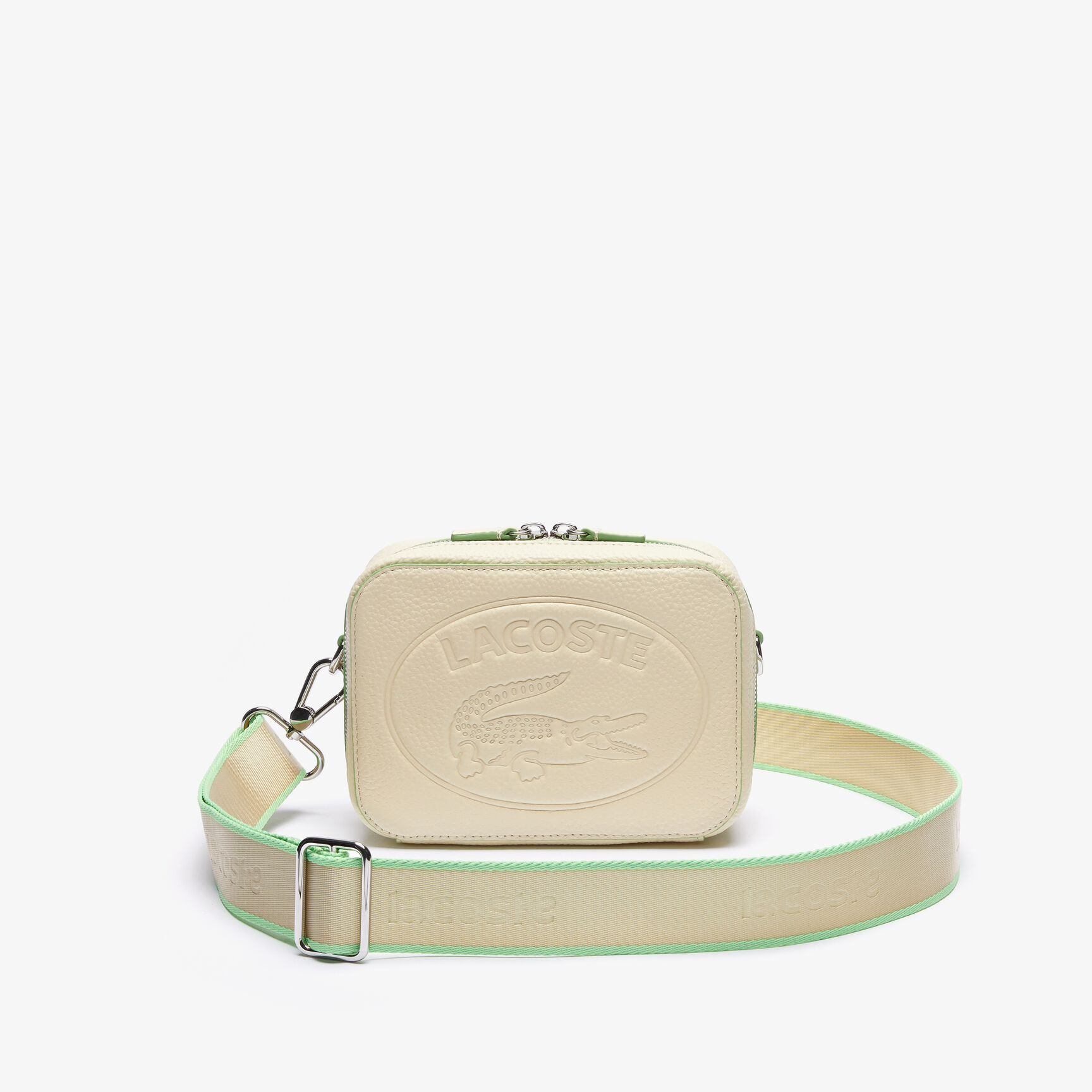 حقيبة من الجلد المحبب مع حزام كتف قابل للفصل من مجموعة Croco Crew للنساء حقيبة من الجلد المحبب مع حزام كتف قابل للفصل من مجموعة Croco Crew للنساء