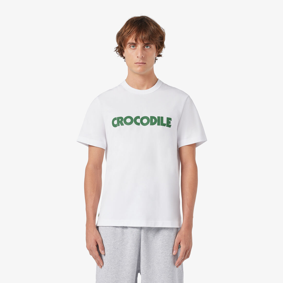 Pique Effect Slogan Cotton Jersey T-shirt - TH0134-00-001