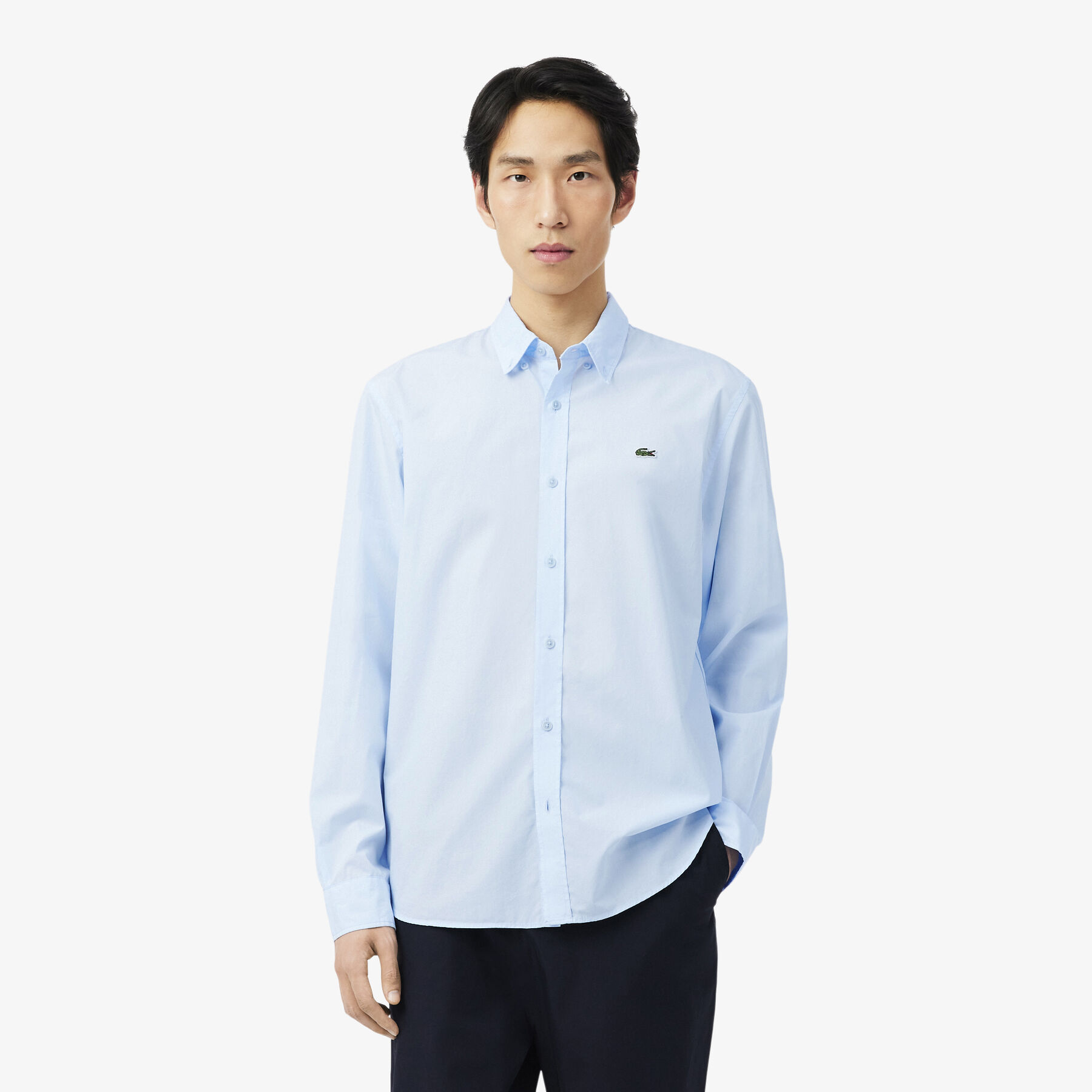 قميص بوبلين مطاطي بقصة عادية Regular Fit Stretch Poplin Shirt - CH2316-00-T01