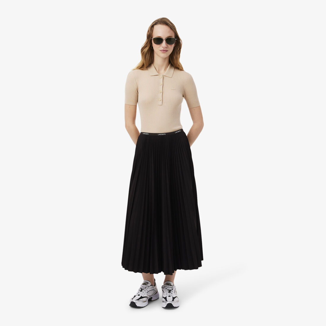 Long Pleated Elasticated Waist Skirt - JF1402-00-3LA