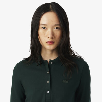 Women's Slim Fit Stretch Pique Lacoste Polo Shirt