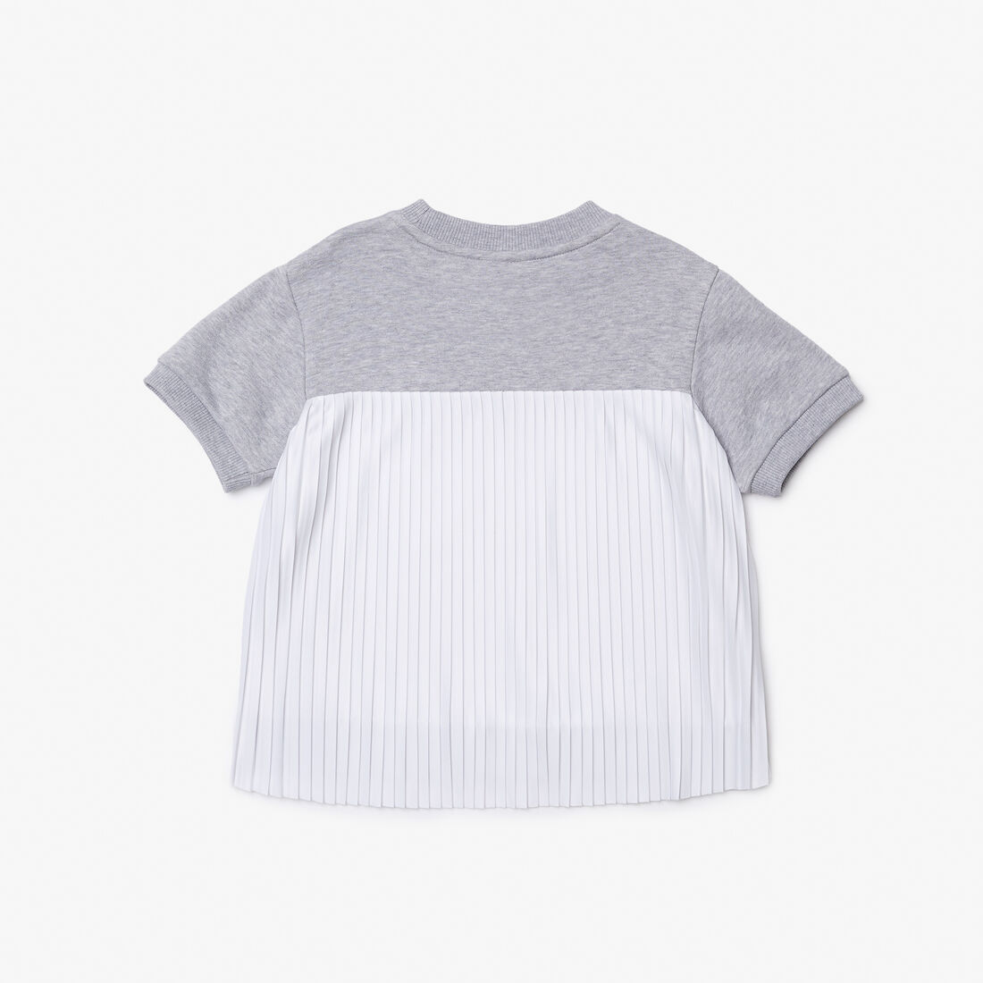 Girls' Lacoste Pleated Back Cotton Fleece T-shirt Girls' Lacoste Pleated Back Cotton Fleece T-shirt
