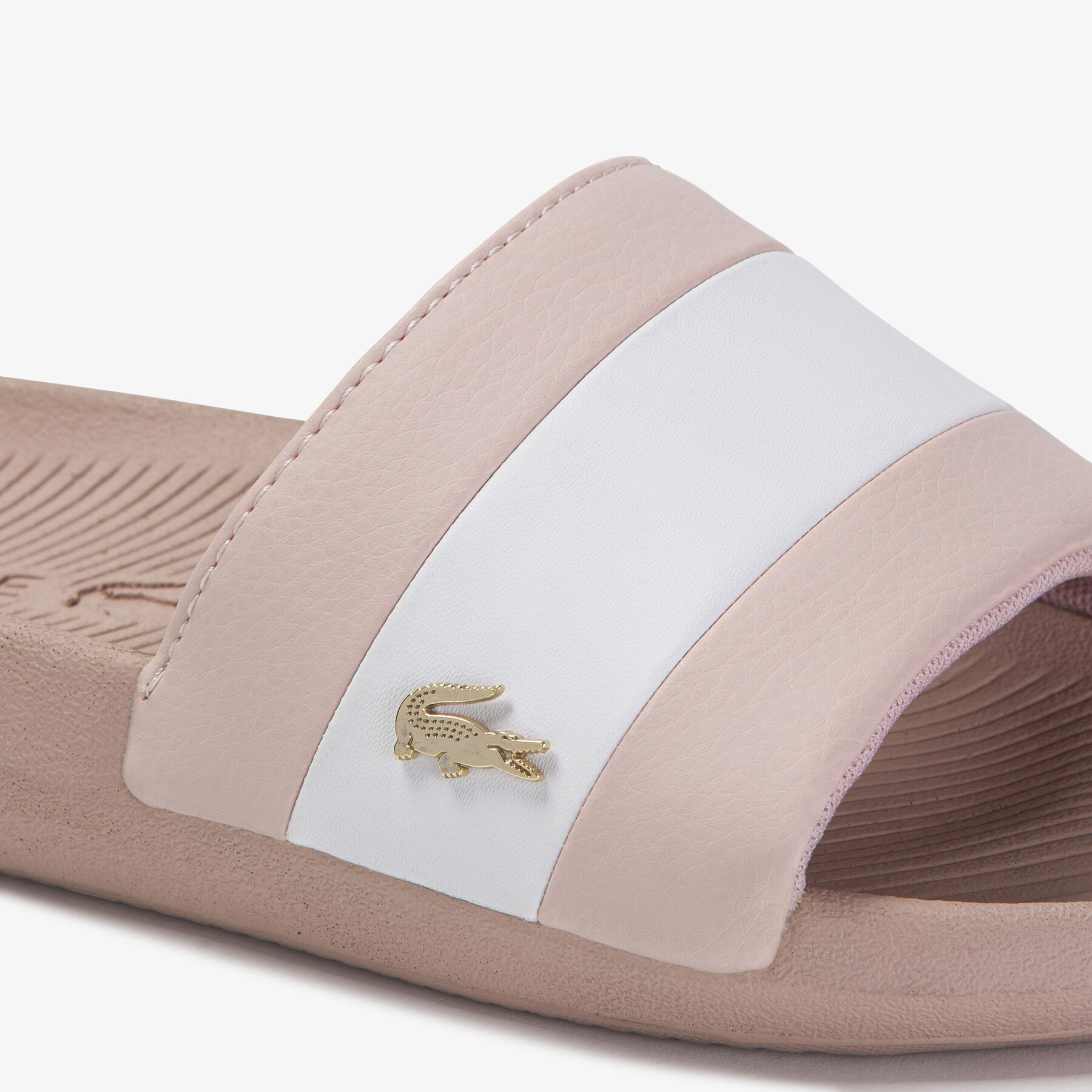 Women's Croco Metallic PU Slides lacoste women s croco metallic pu slides