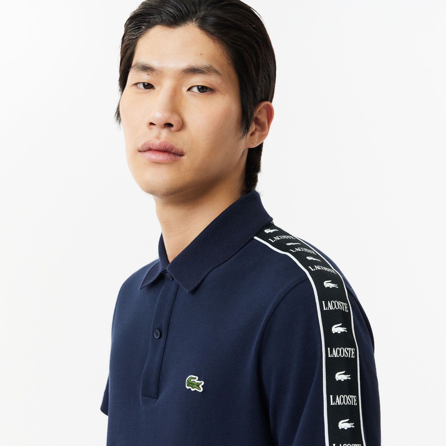 Contrast Stripe Pique Polo Shirt - PH7398-00-166