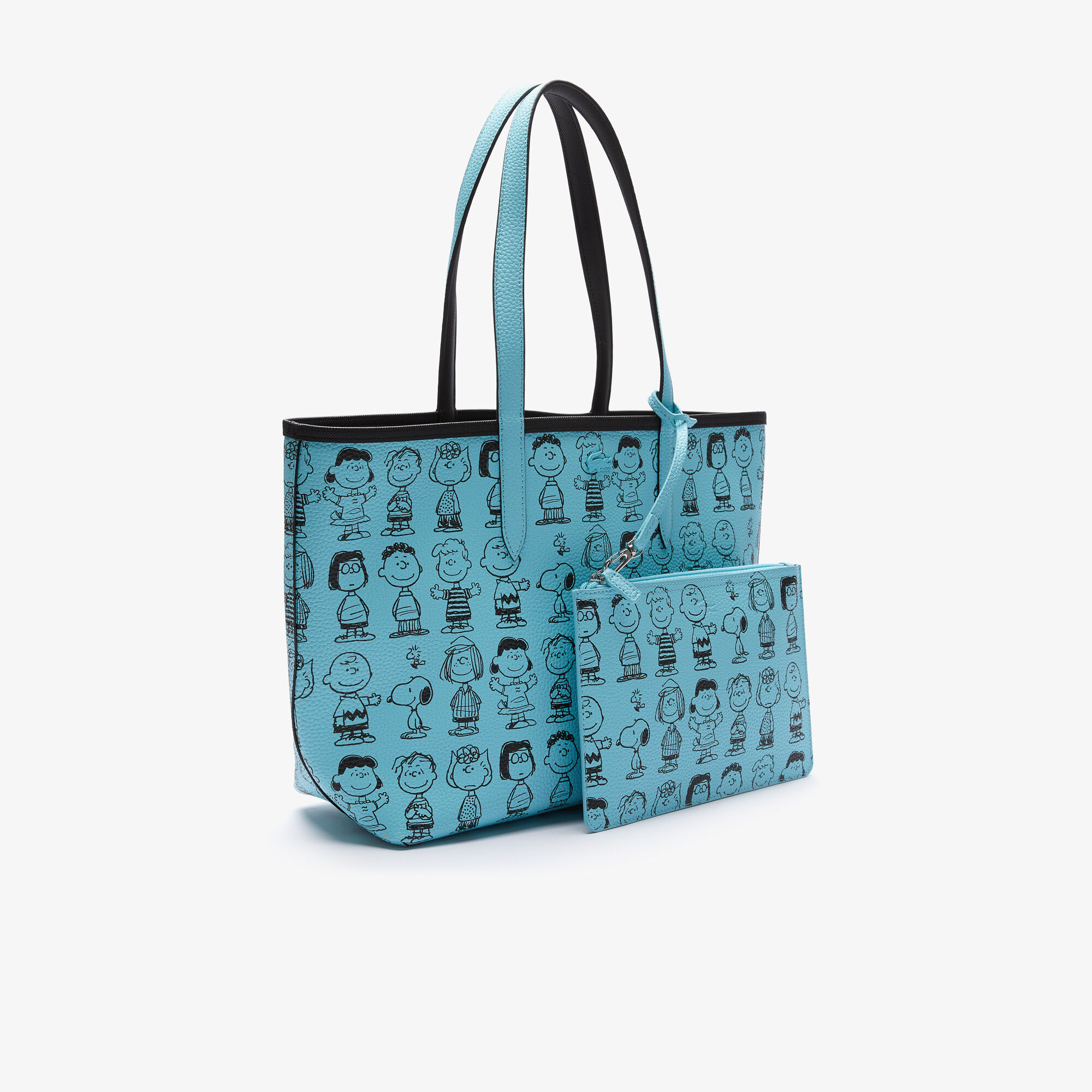 Women's Lacoste x Peanuts Zippered Print Pouch Large Shopper Bag