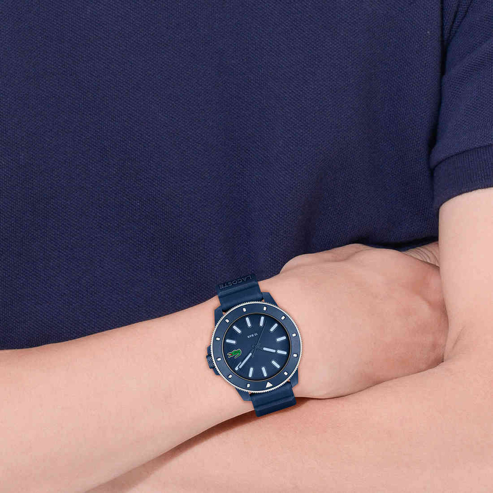 Men Silicone Strap Watch Men Silicone Strap 3 Hand Quartz Watch - 2011413-BLU