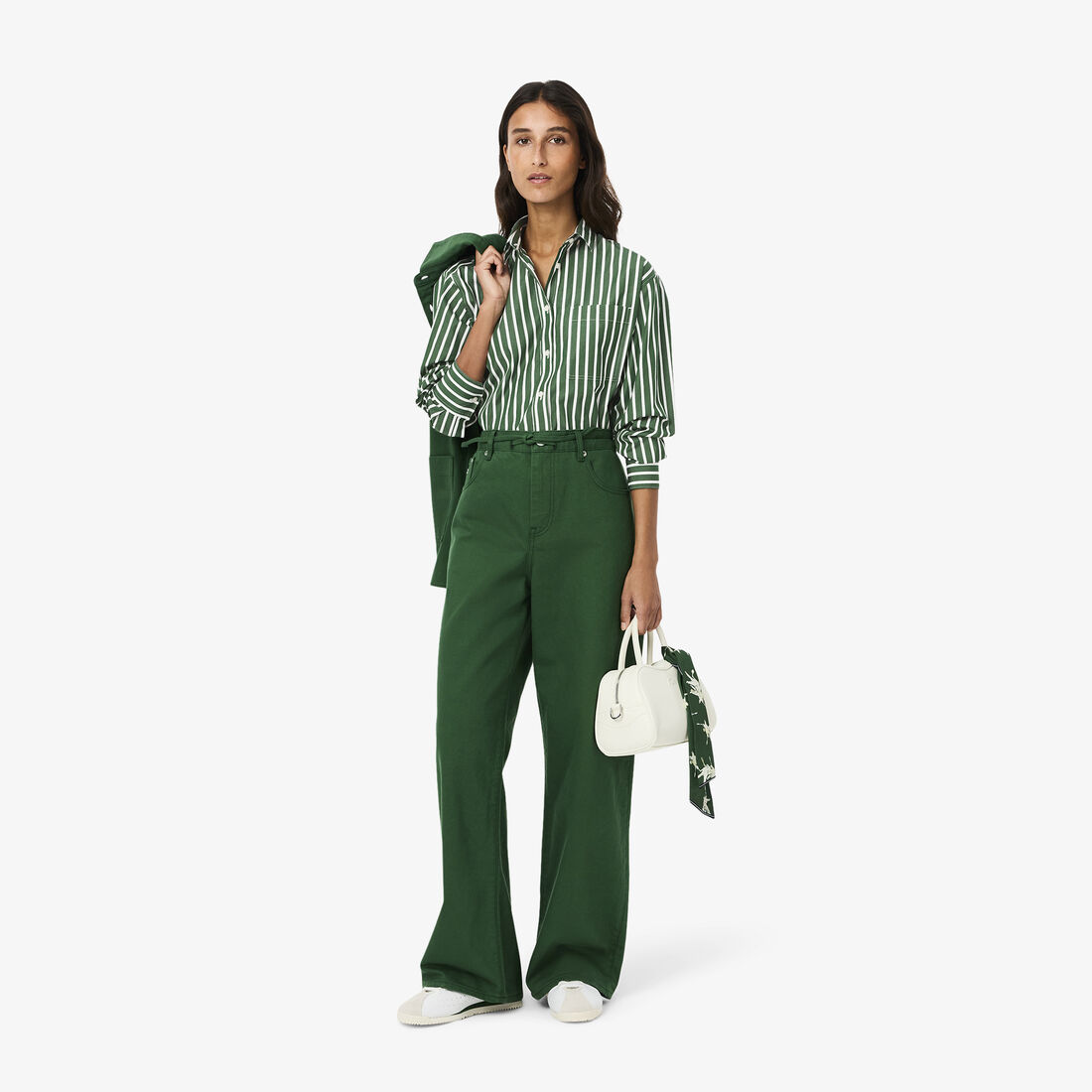 قميص بوبلين قطني كبير الحجم Oversized Cotton Poplin Shirt - CF0215-00-291