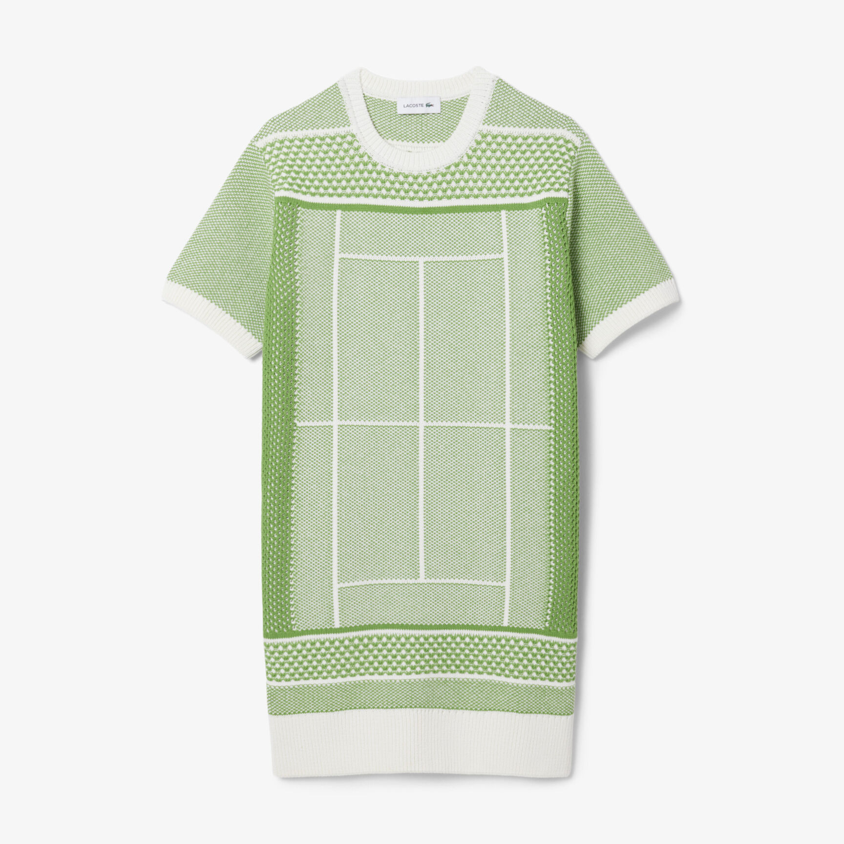 فستان سترة بنقشة جاكار Tennis Court Jacquard Sweater Dress - EF9888-00-4IN